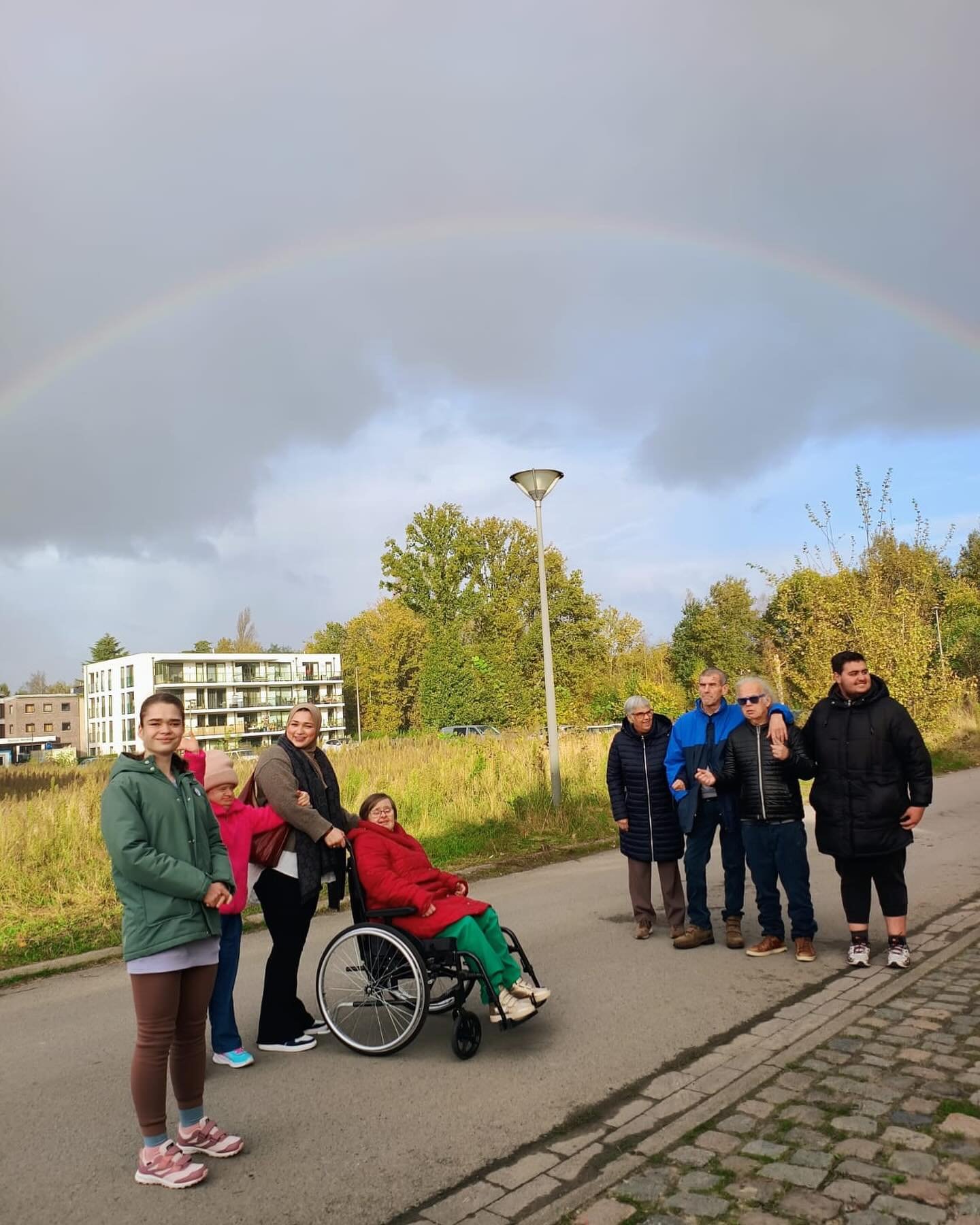 Iedereen vol bewondering voor de regenboog van vandaag 🌈🩷
