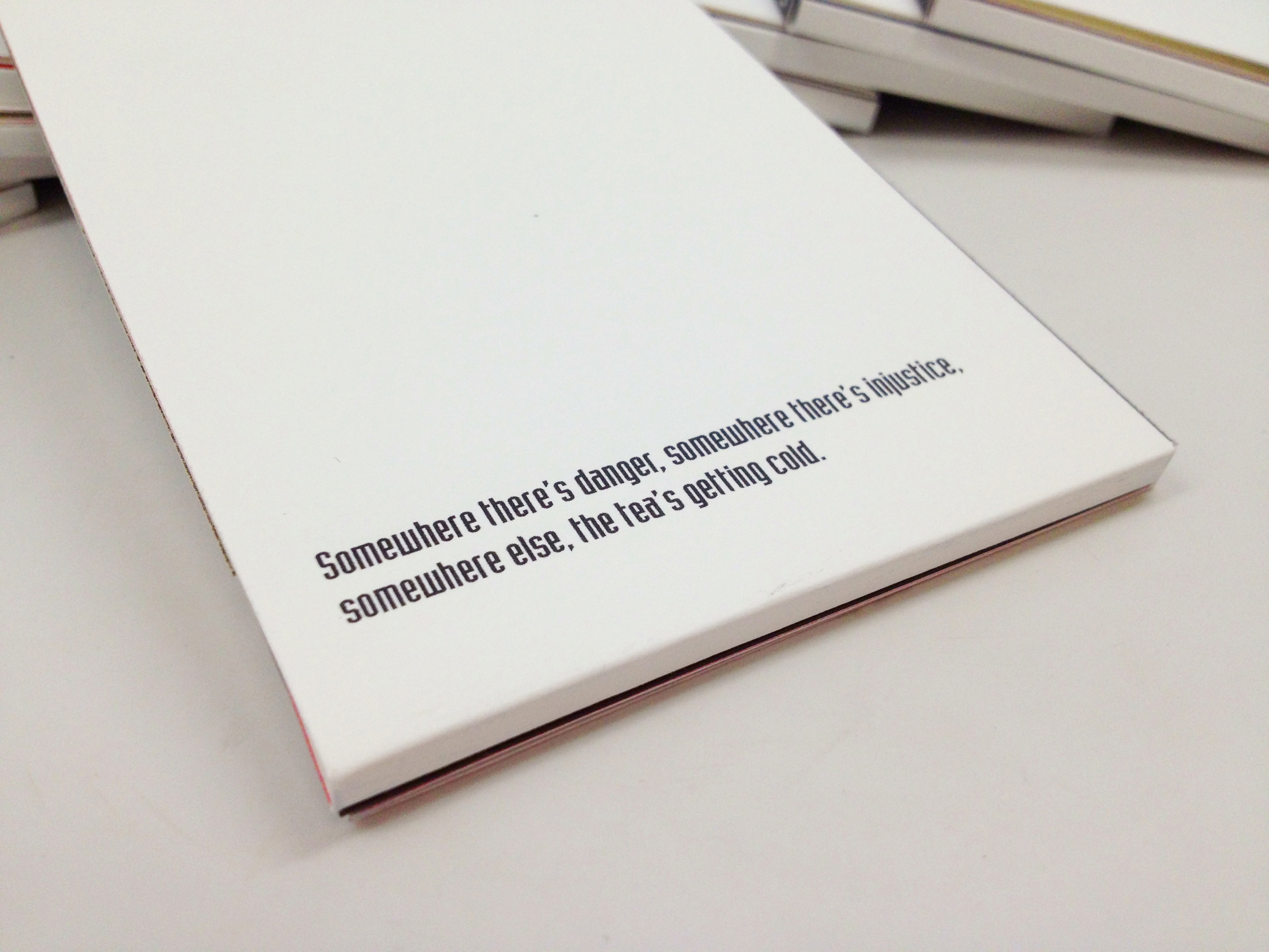 Each booklet features the Doctor's iconic phrase.