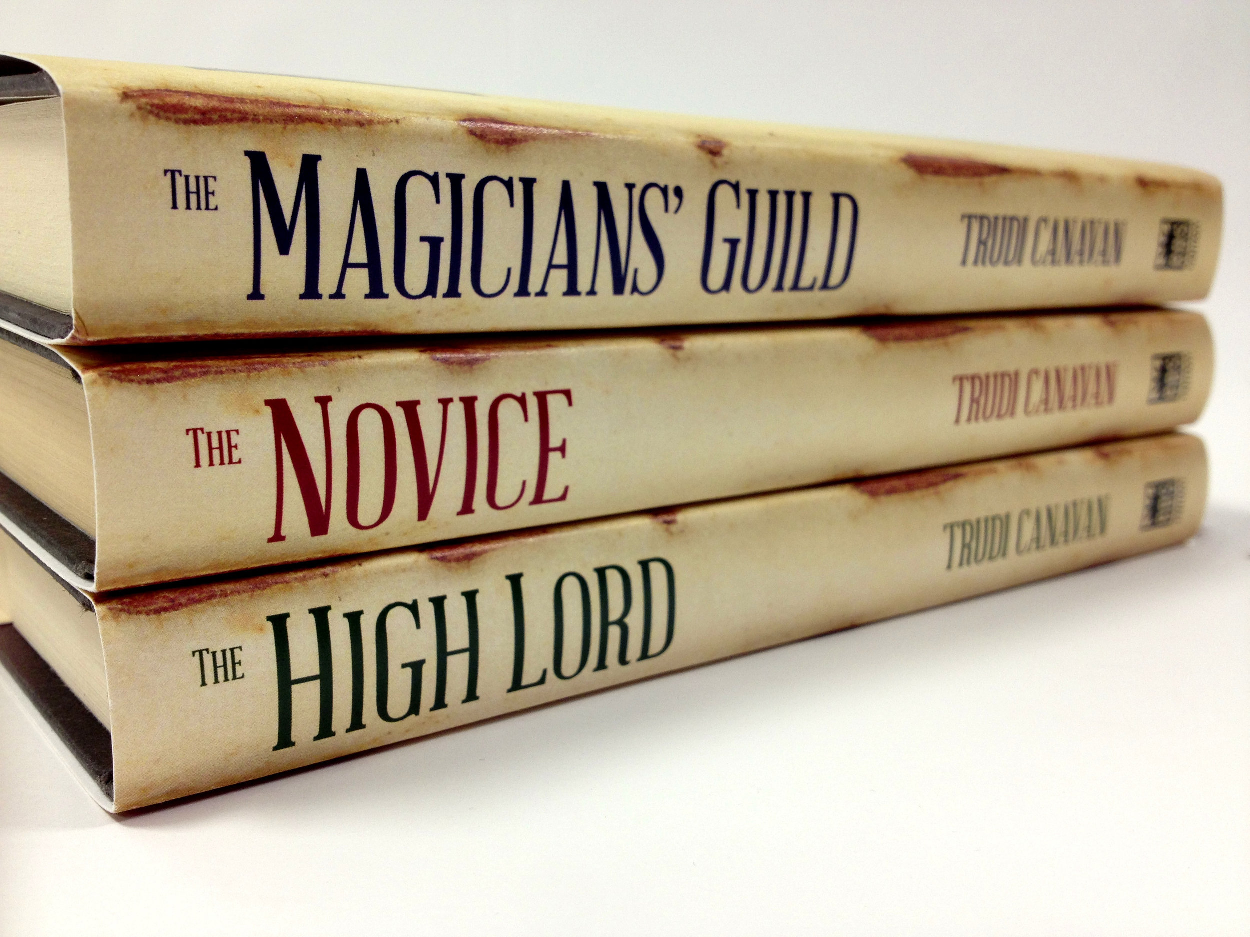 An old paper texture speaks to the overall time period and feel of the books.