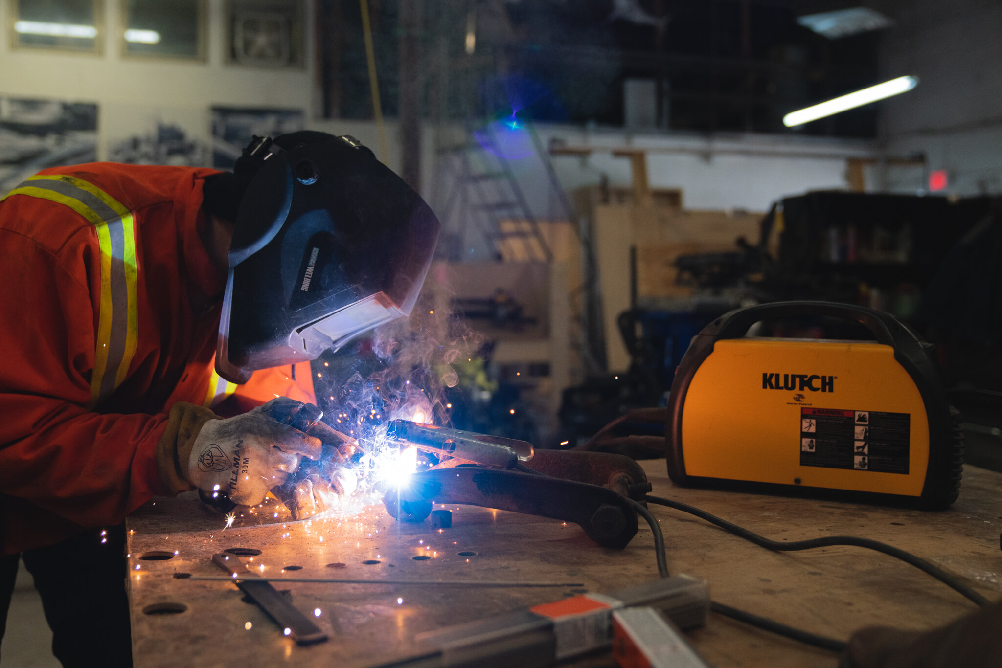  Make Nashville member welds a suspension component for his ‘68 Mustang project. 