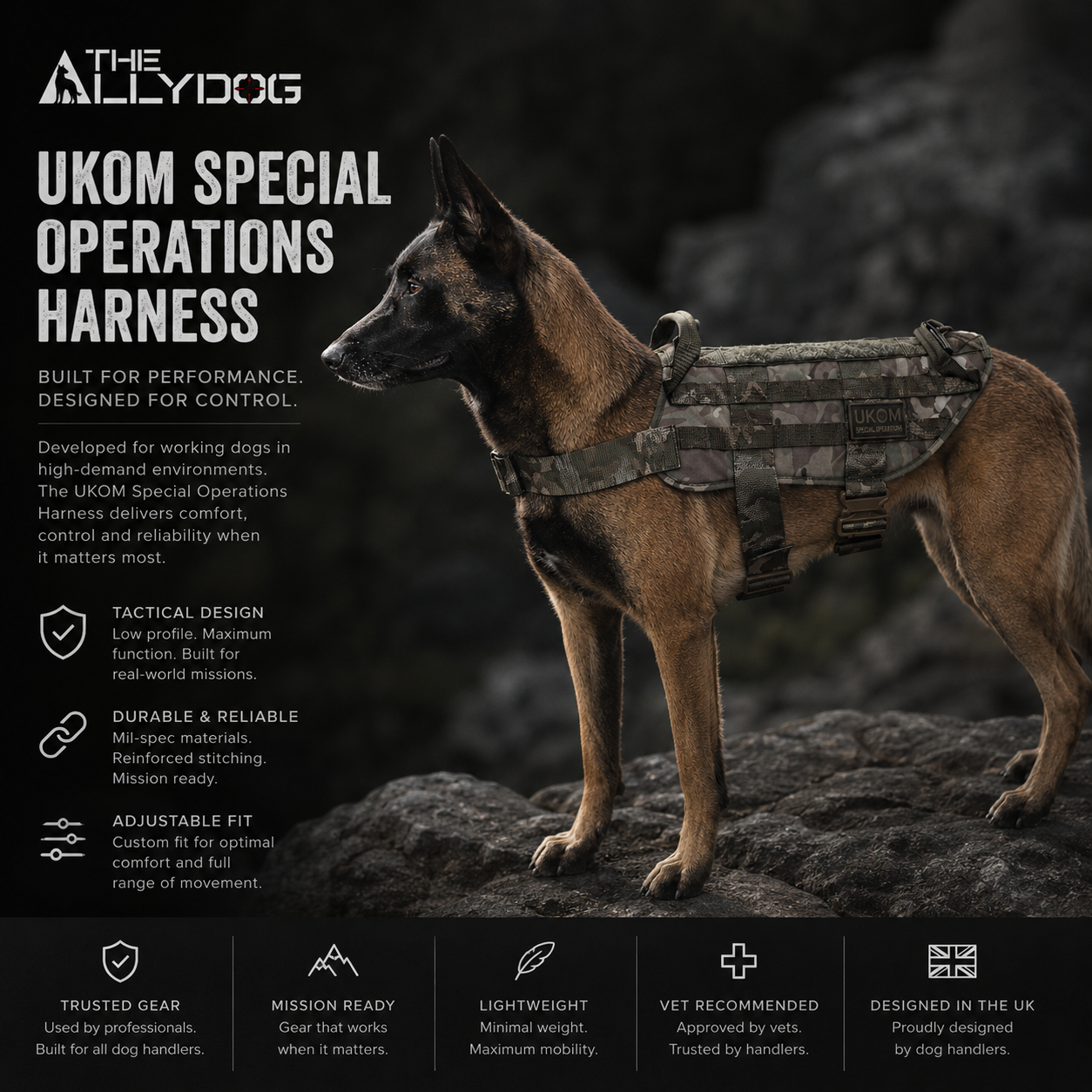 UKOM SPECIAL OPERATIONS K9 HARNESS
