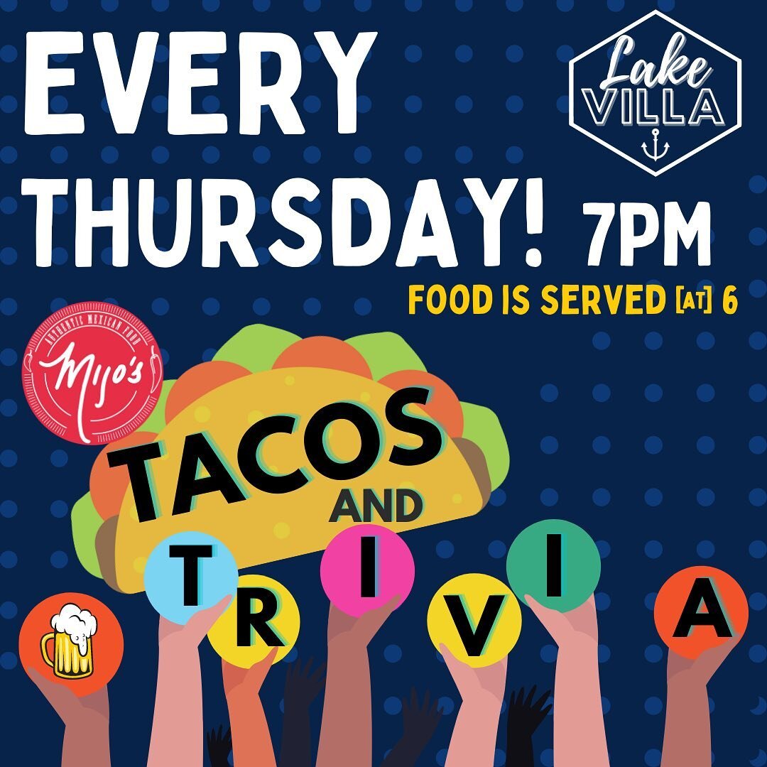 It&rsquo;s Trivia &amp; Taco Thursday!!! Join us tonight for delicious Tacos from @mijosamf &amp; try our newest American IPA &ldquo;Sweetgum&rdquo;!!!
Taproom is open at NOON! 🍻