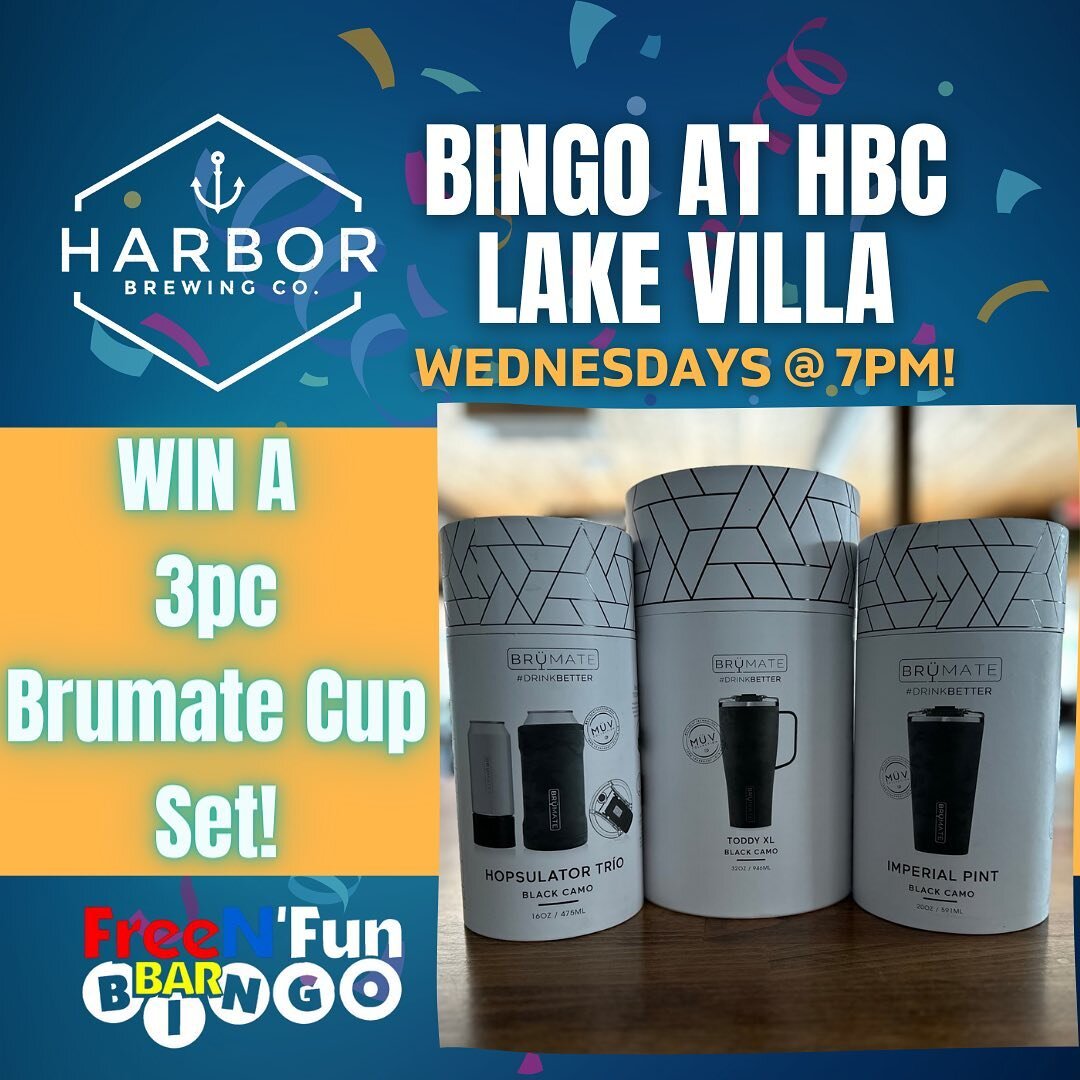 It&rsquo;s a beautiful day for a little BINGO action!!! The Taproom opens at noon with Bingo at 7pm!! Stop in for you chance to win a ton of cool prizes!!