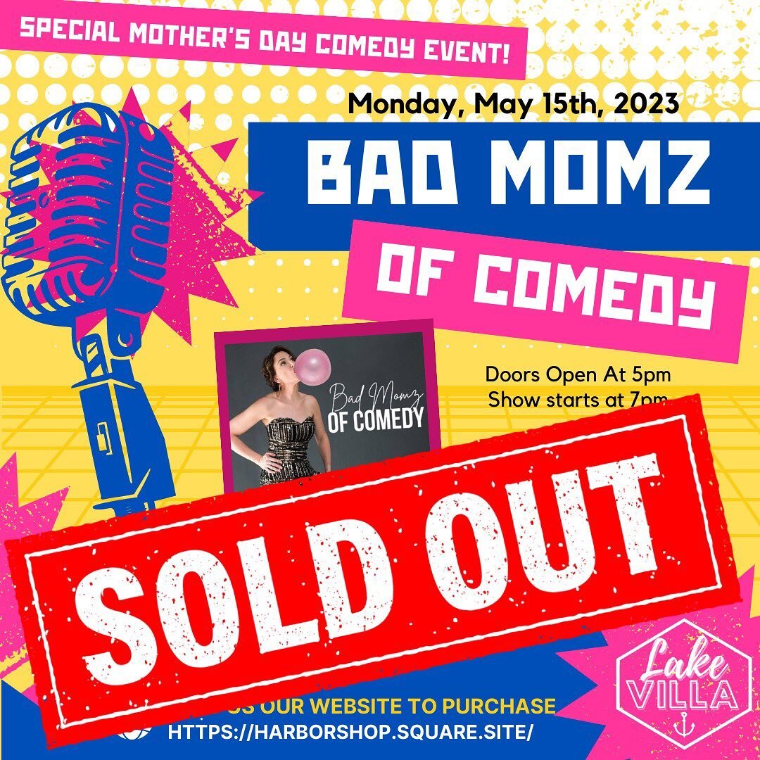 We are SOOO READY for tonight SOLD OUT Comedy Night featuring &ldquo;The Bad Momz of Comedy&rdquo;!!!

Come Hungry! We have Mamma Mia Pizza &amp; Olive you Charcuterie on-site tonight!! Doors open at 5pm!!