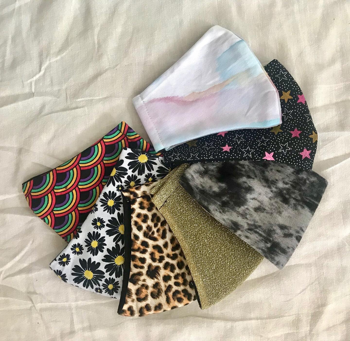 Face masks to pair with any outfit! Now you&rsquo;ll have no reason not to wear a mask😄😷// 👉🏼One for $12 or two for $20 (see stories for more pics + options)

-
-
-
-
-

#facemasksforsale #maskupnashville #wearyourmask #fashionfacemasks #makeitfa