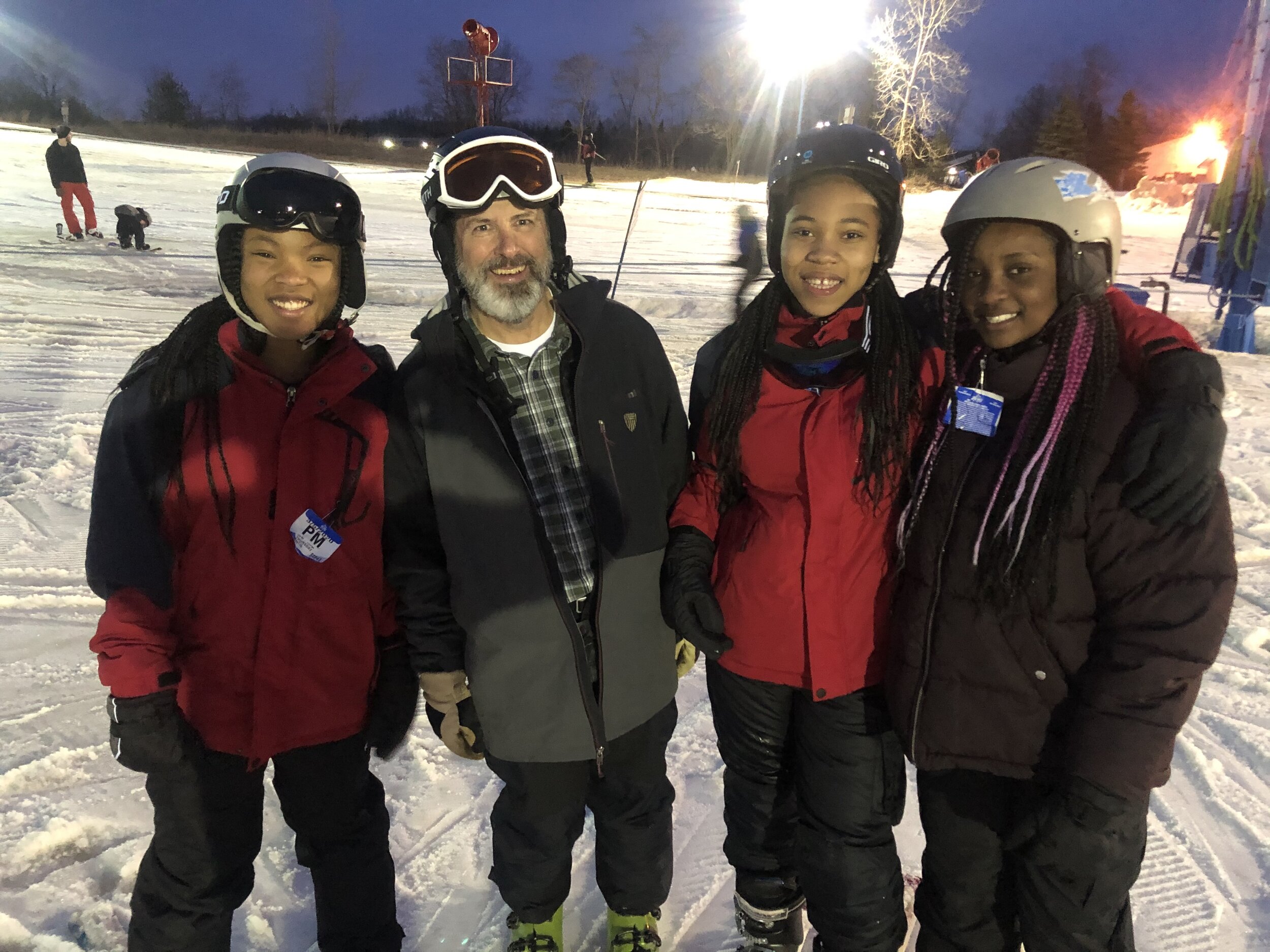 YMCA of Greater Flint participants geared up for an evening on the slopes