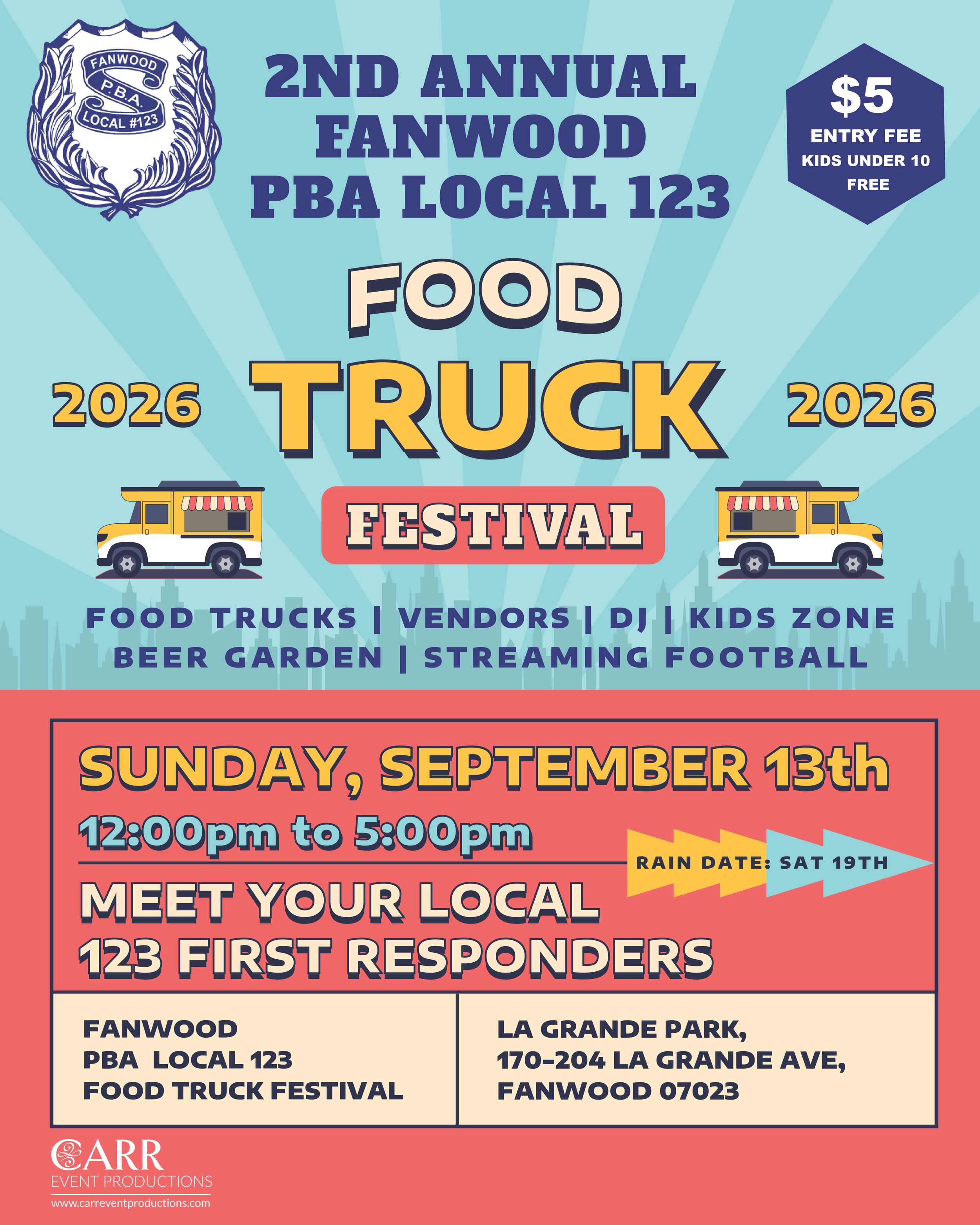 Fanwood PBA Local 123 Food Truck Festival. 