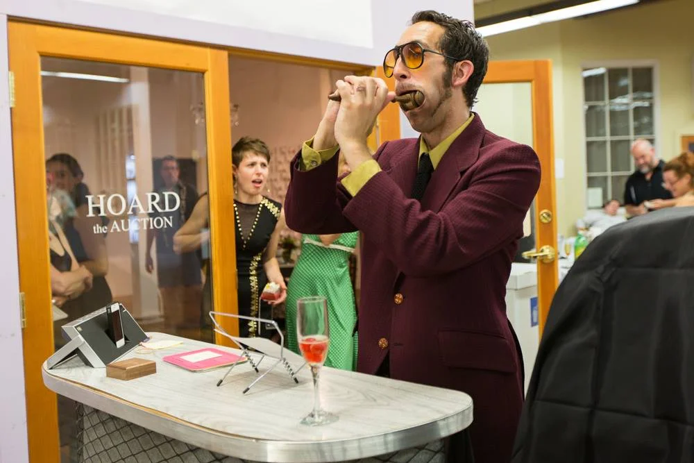 HOARD the Auction — This little trick raised an extra hundred, just like that. Photo: Jeff DeRose