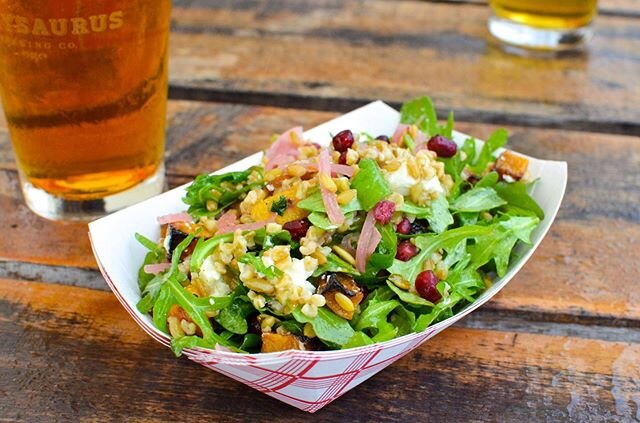 Every bite of our Freekah Salad is a perfect combination of textures &amp; flavors. Made with roasted butternut squash, feta, pomegranate seeds, arugula, lemon-pickled red onions, &amp; extra virgin olive oil, it's refreshing &amp; has been known to 