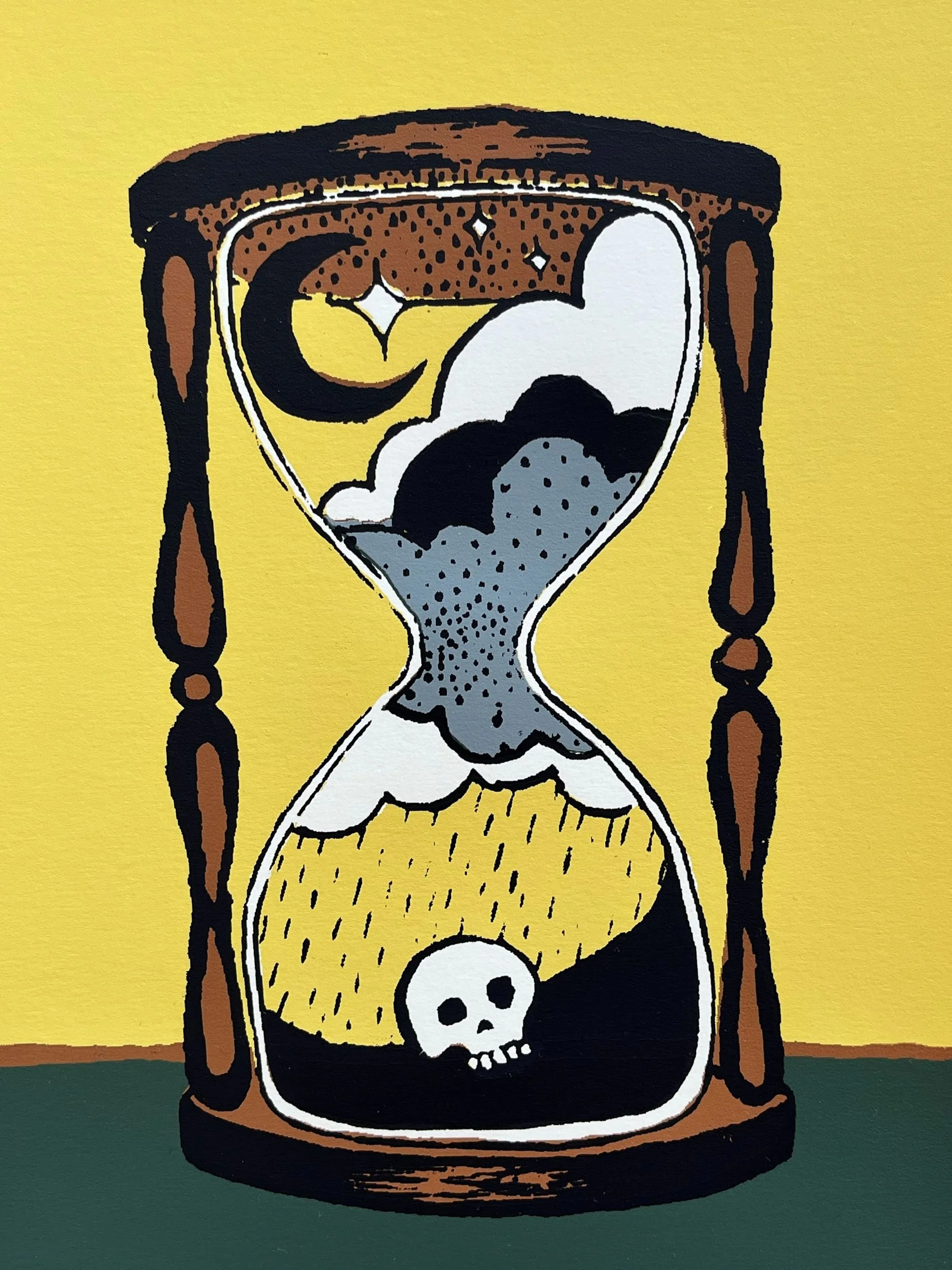 "Memento Mori" Hand Pulled Screen Print