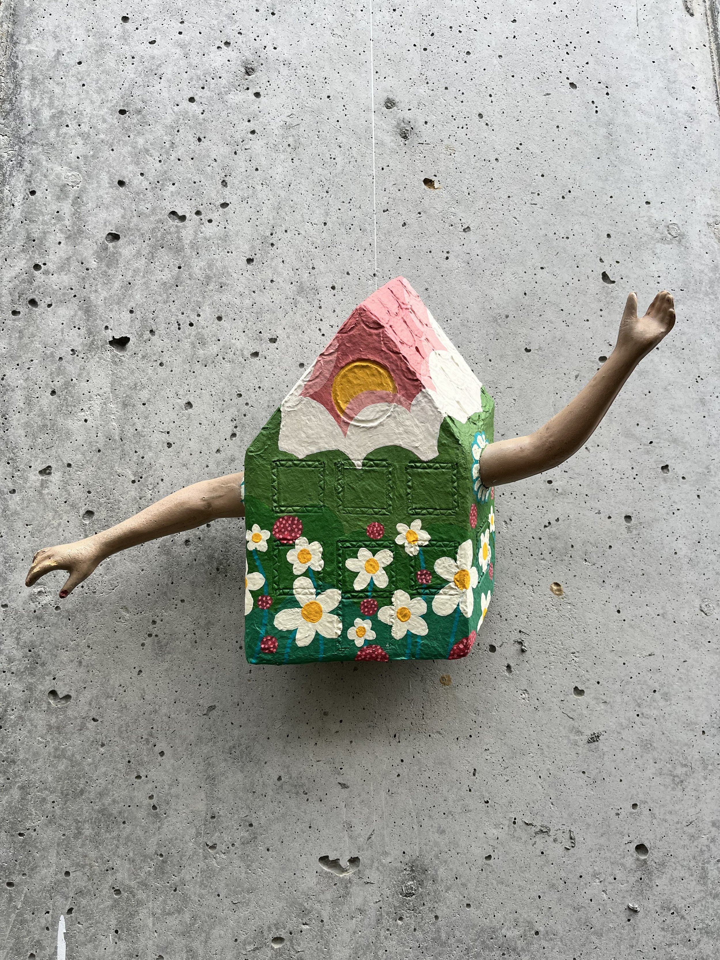 "Hello Neighbor" Paper Mache Wallhanging