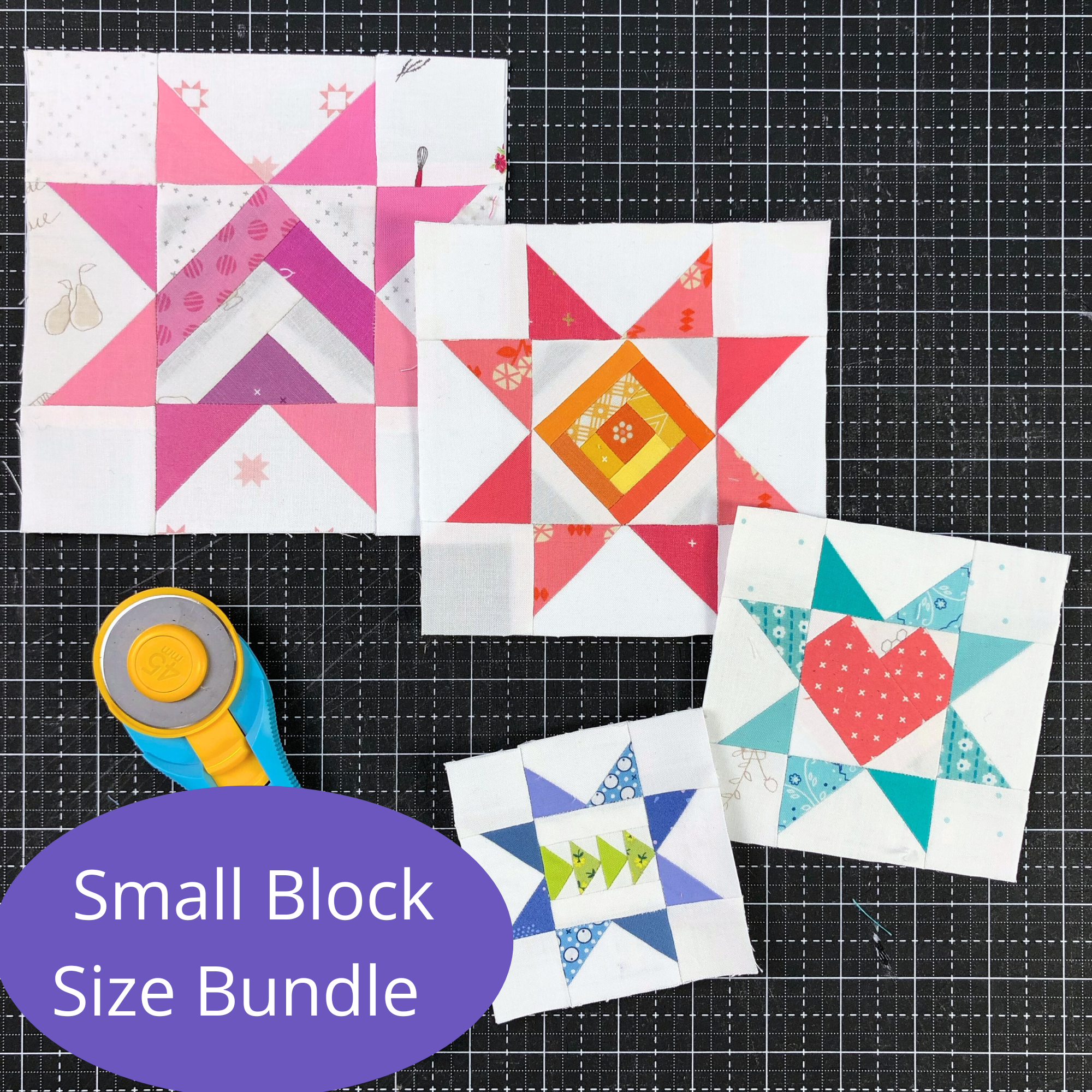 PDF | Small Block Sizes  | Scrappy Star Foundation Bundle