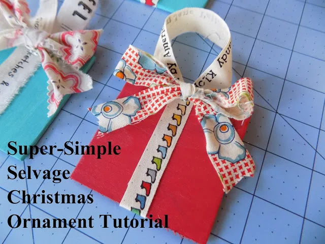 Selvage Christmas Ornament Tutorial