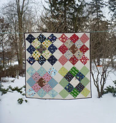 Jumbo Granny Quilt Finished!