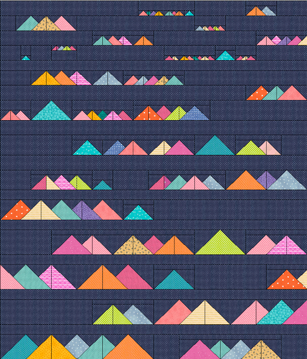 Navy background bright fabric scrappy mountain quilt mock up.png