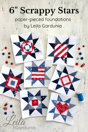 Scrappy Leaves PDF | 6 Paper Pieced Quilt Block Pattern | Leila Gardunia  Quilt Patterns