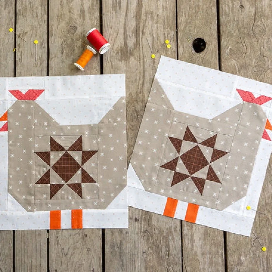 Quilty Chicks BOM: Chicken 4 - Ribbon Star Quilt Block Tutorial