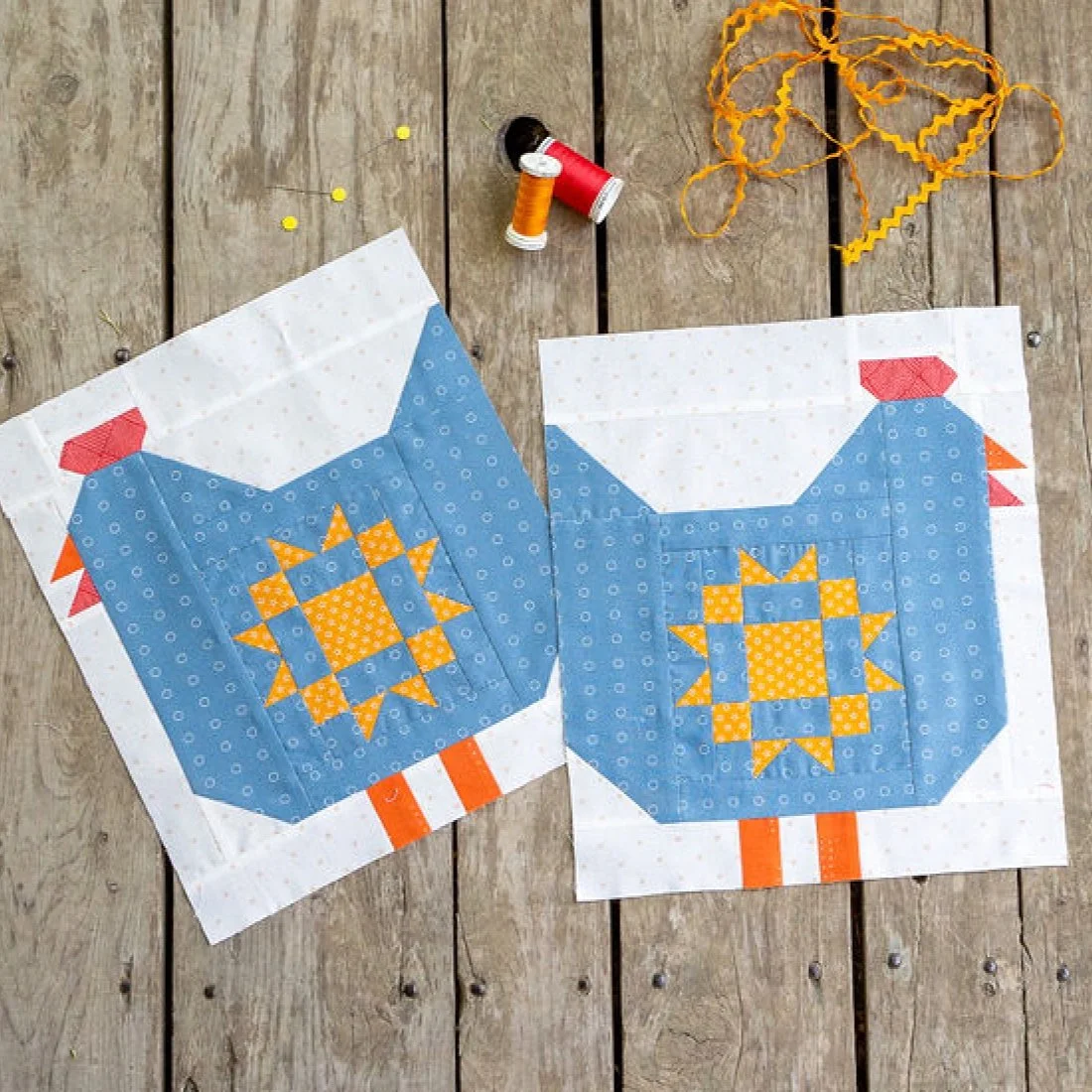 Quilty Chicks BOM: Chicken 6 - Arizona Sun Quilt Block Tutorial