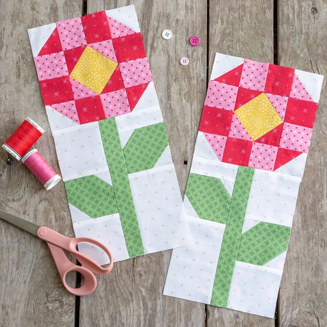 Quilty Chicks BOM: Flower 1 - Rock Garden Tutorial
