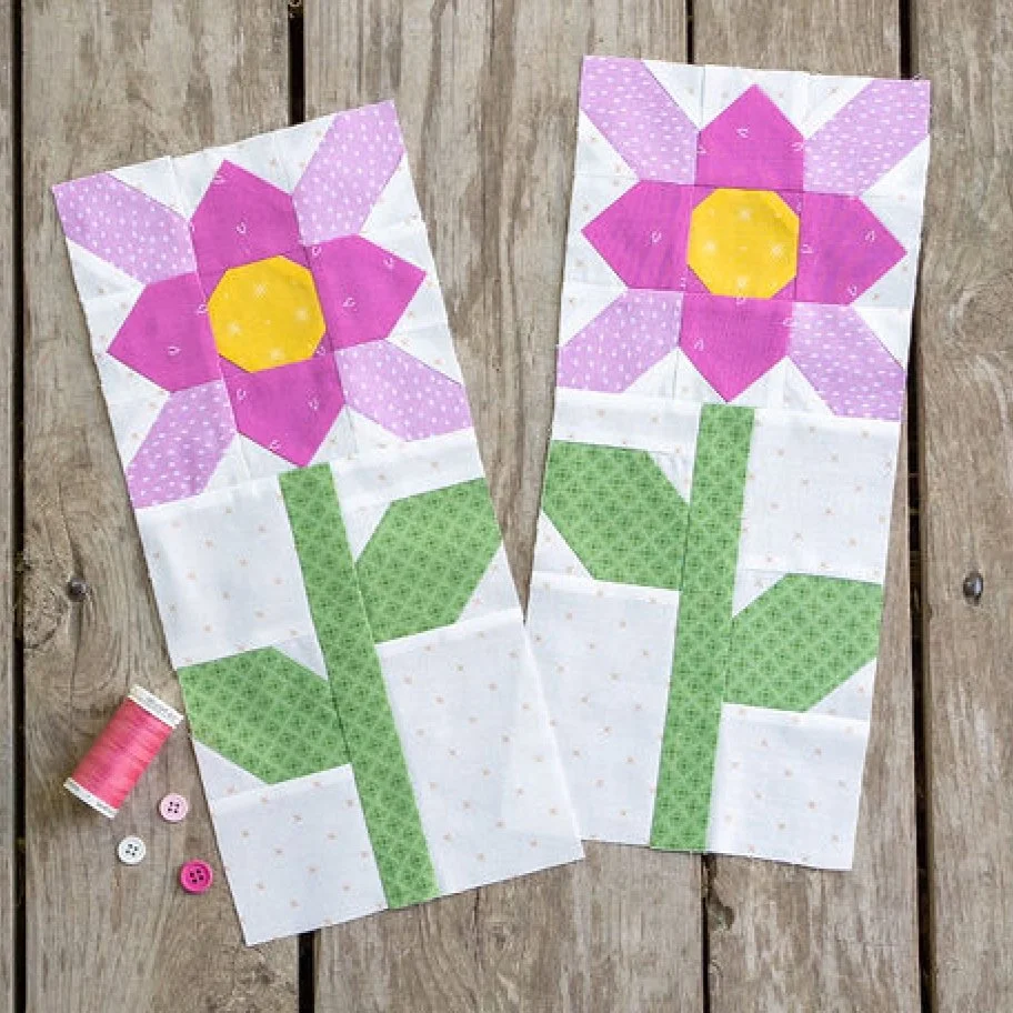 Quilty Chicks BOM: Flower 3 - Prairie Flower Variation