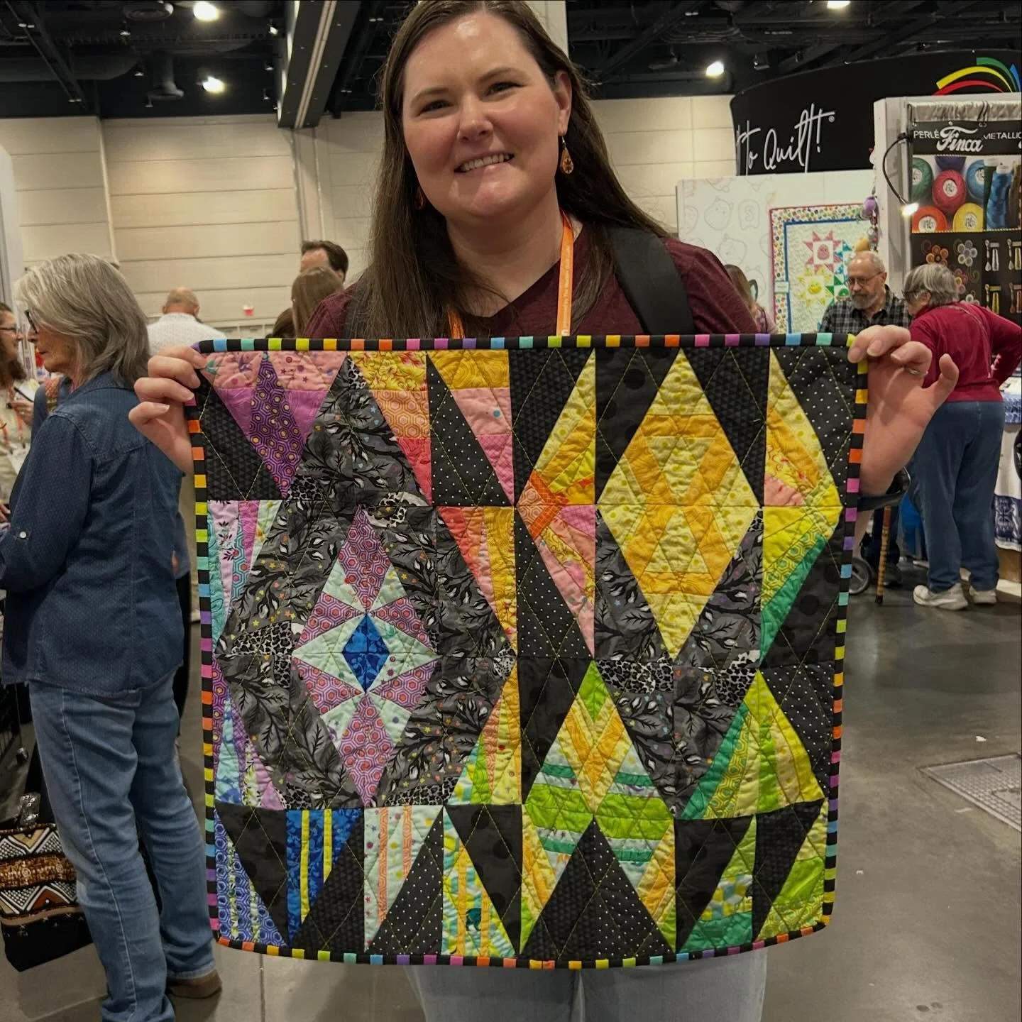 It was so fun seeing Scrappy Triangle projects at QuiltCon!

#quiltcon #quiltcon2025 #scrappytriangles