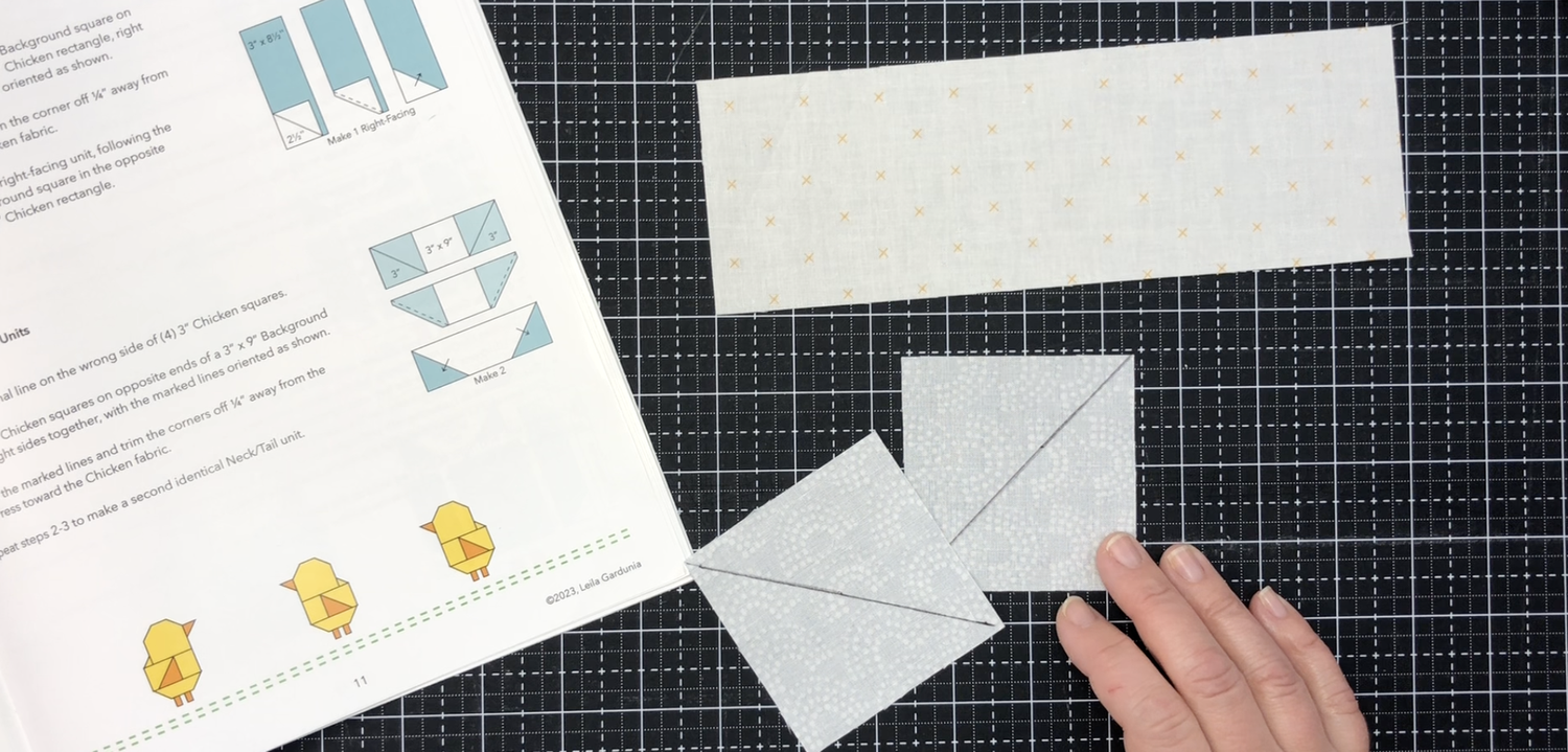 Month 1: How to Cut Fabric and Make Basic Chicken Body Units for Quilty ...