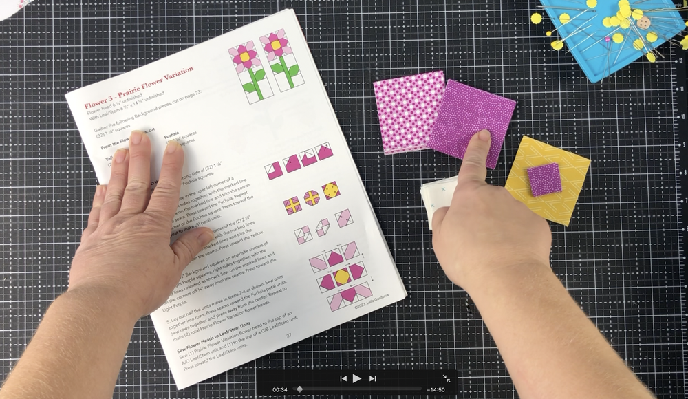 Prairie Flower Quilt Pattern Tutorial Quilty Chicks BOM: Flower 3 - Prairie Flower Variation | Leila Gardunia ...