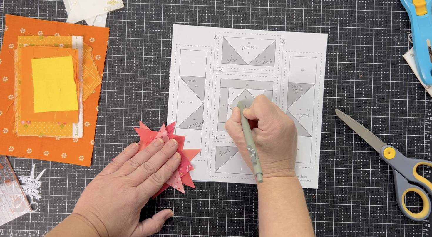 How to Foundation Paper Piece Scrappy Stars | Leila Gardunia Quilt Patterns