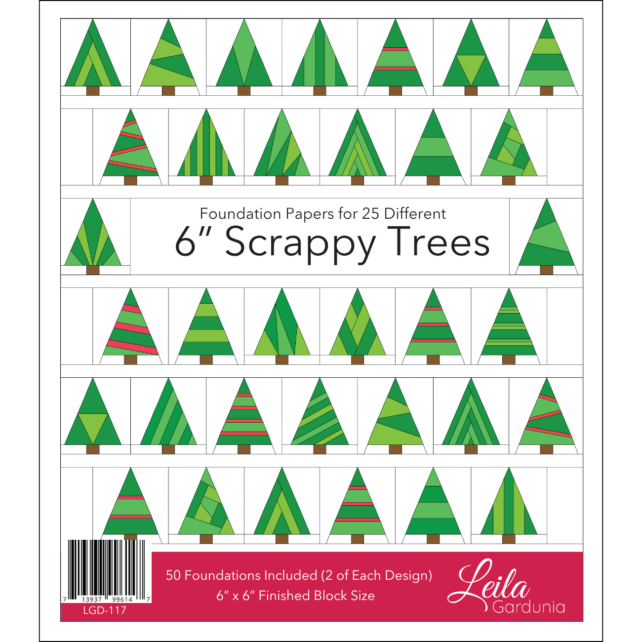 6" Scrappy Tree Foundation Pad | Pre-Printed Light-Weight Foundations