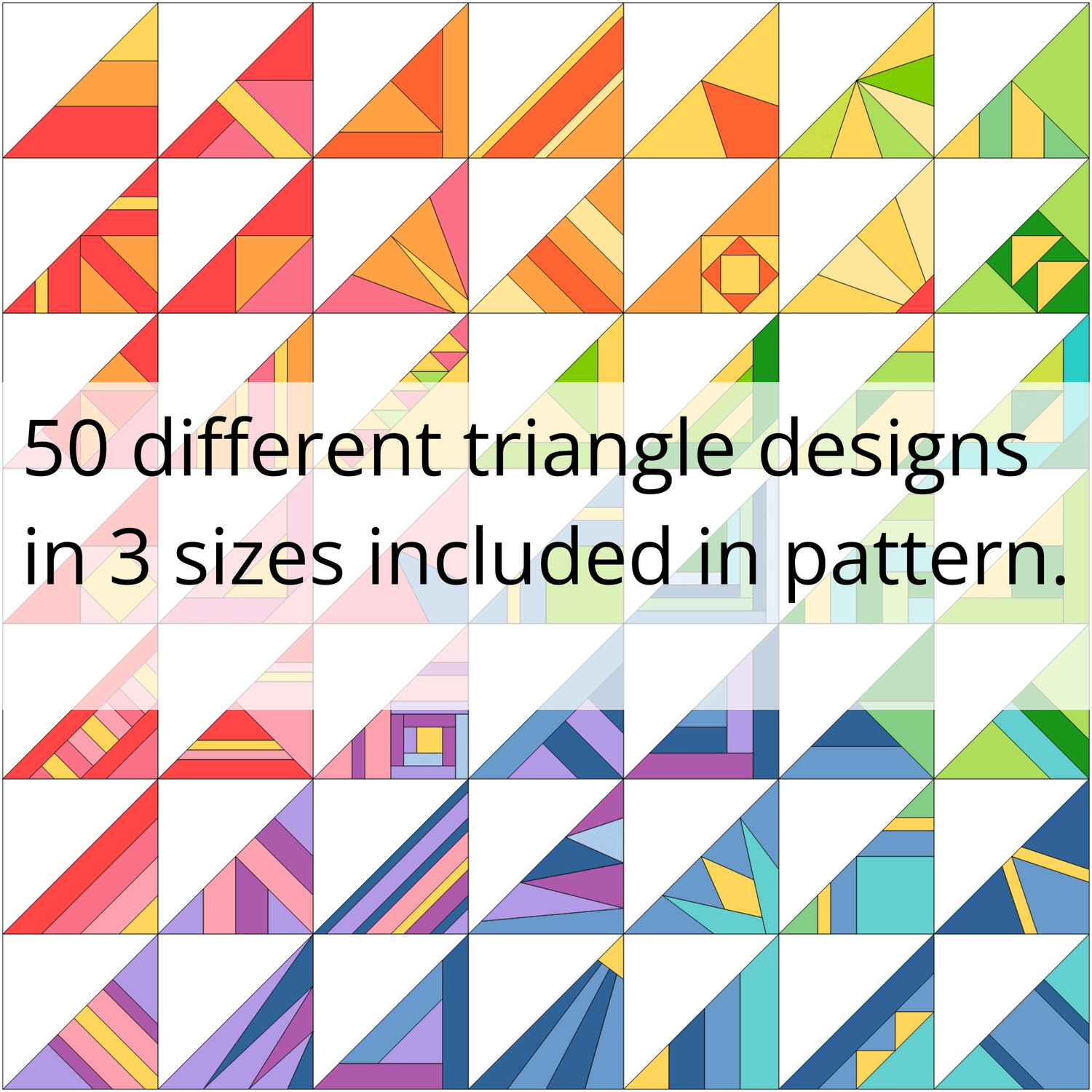 Scrappy Triangle Bundle - Small Sizes | Leila Gardunia Quilt Patterns