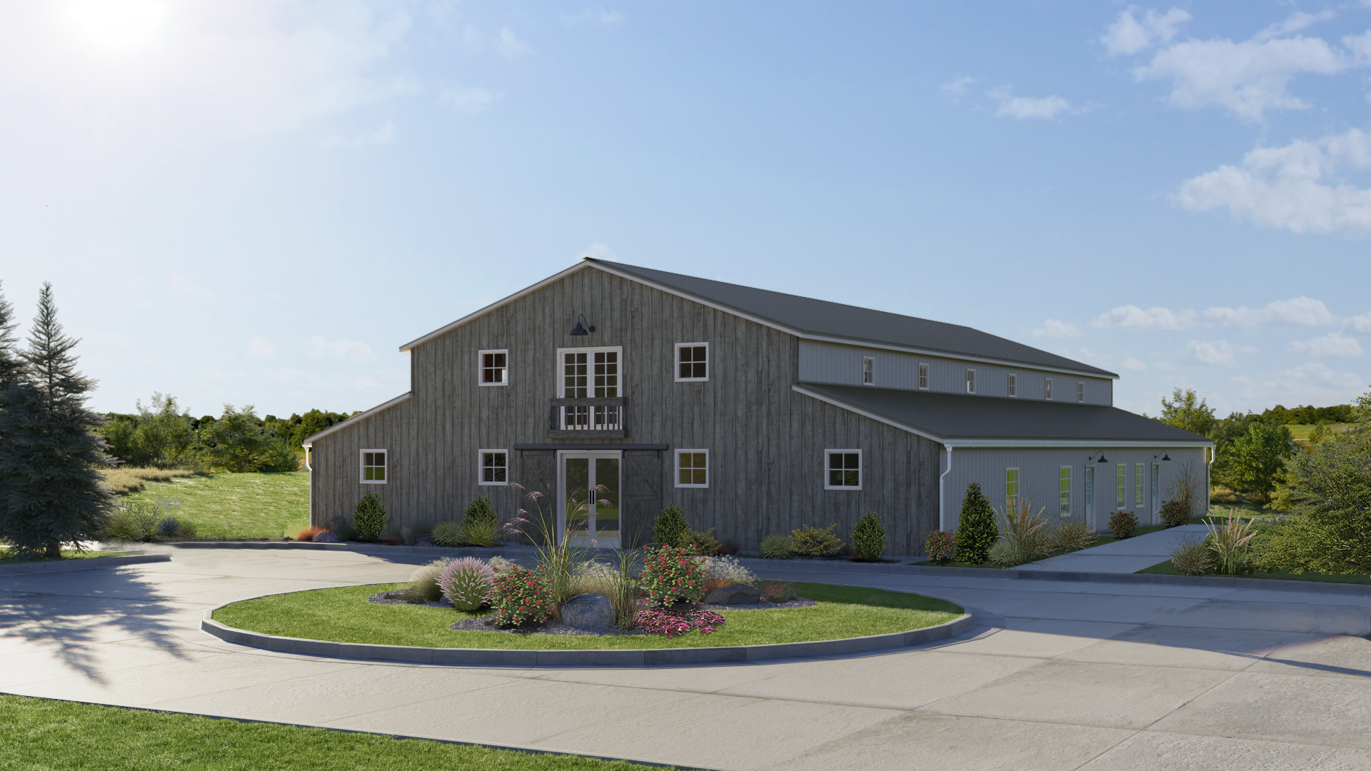 Sun Valley Barn, Pella, Iowa - (exterior rendering)