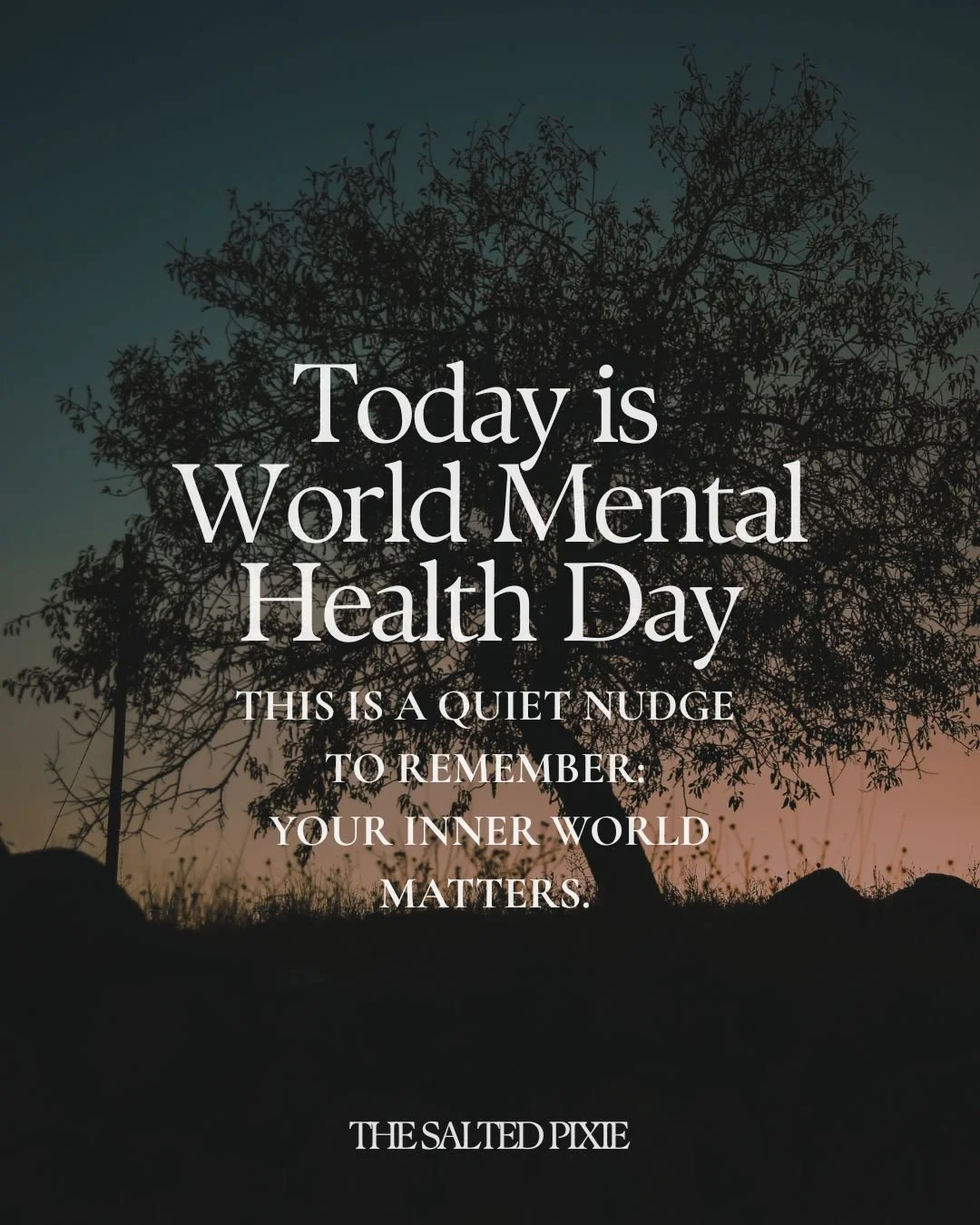 Today is World Mental Health Day &mdash; a quiet nudge to remember: your inner world matters. 💙

You don&rsquo;t have to be healed to rest.
You don&rsquo;t have to be &ldquo;fixed&rdquo; to feel seen.
You are allowed to exist in the in-between &mdas