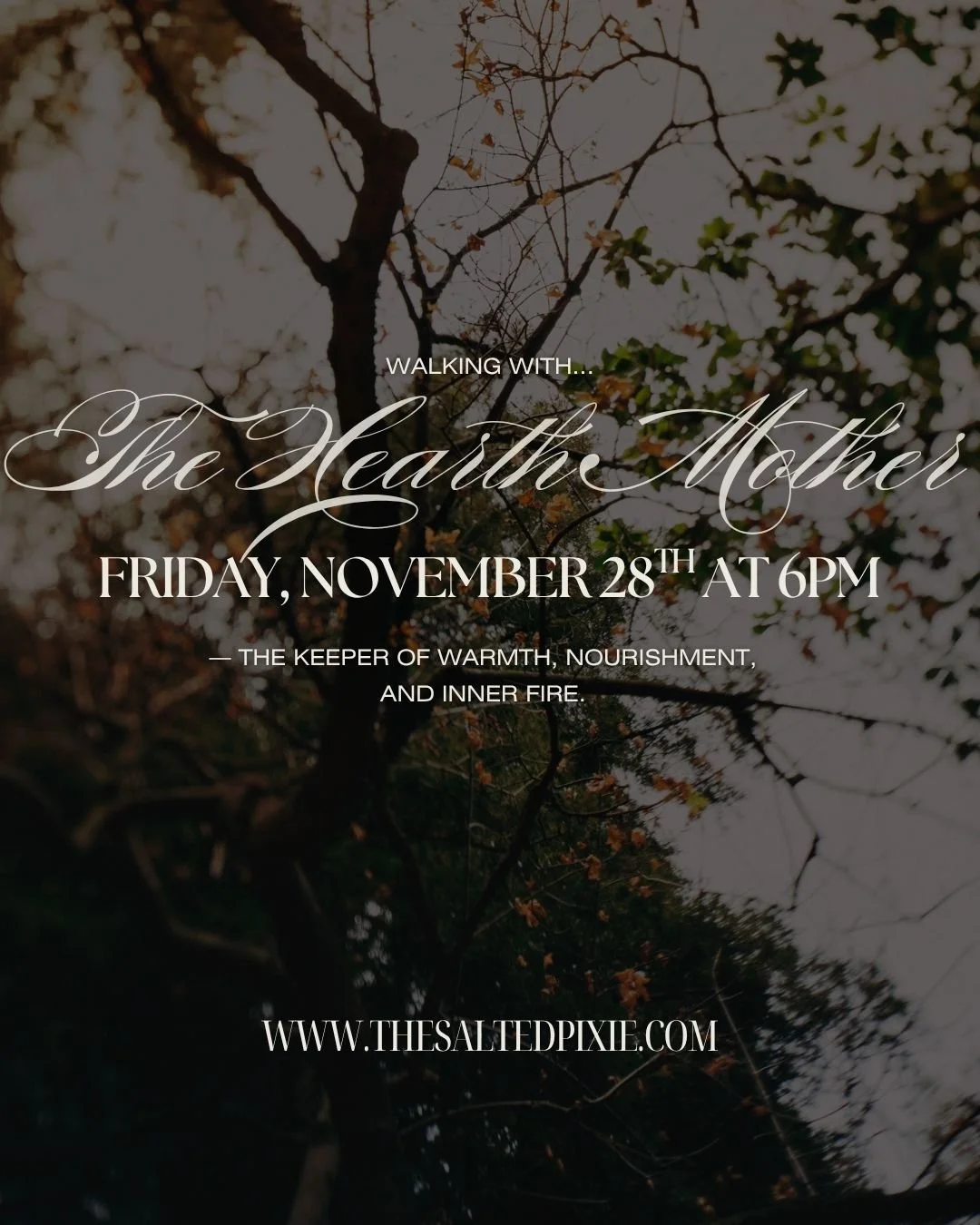 As the cold settles in and we begin to turn inward, the Hearth Mother invites us back to warmth &mdash; the kind that lives in community, in shared meals, and in the soft tending of our inner fire. She is the one who reminds us that nourishment is sa