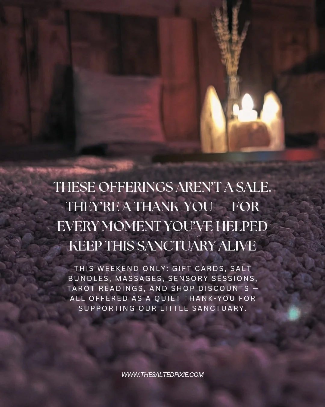 Every year, we struggle with the idea of offering big sales around the holidays. It often feels out of rhythm with this season &mdash; a time that asks us to slow down, study ourselves, reflect, and move gently through moments with family that can be