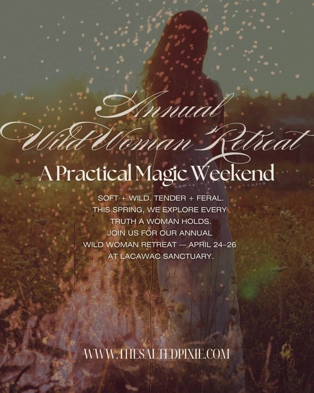 Payment plans for our Wild Woman Spring Retreat will be increasing soon &mdash; if you&rsquo;ve been feeling the pull, now is the time to step in.

Only two shared spaces and two private rooms remain.

There is a certain sort of duality a woman holds
