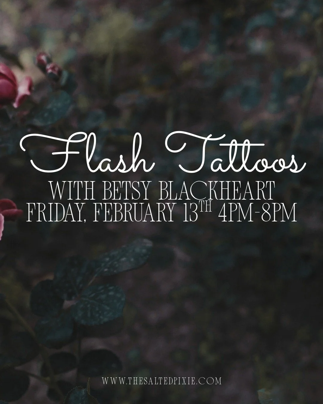 Who&rsquo;s ready for some witchy flash tattoos with Betsy Blackheart? 🖤✨

We&rsquo;re hosting our Pixie Slumber Party this Friday, and while the event itself is currently sold out, Betsy will be in the shop offering flash tattoos from 4&ndash;8 PM,