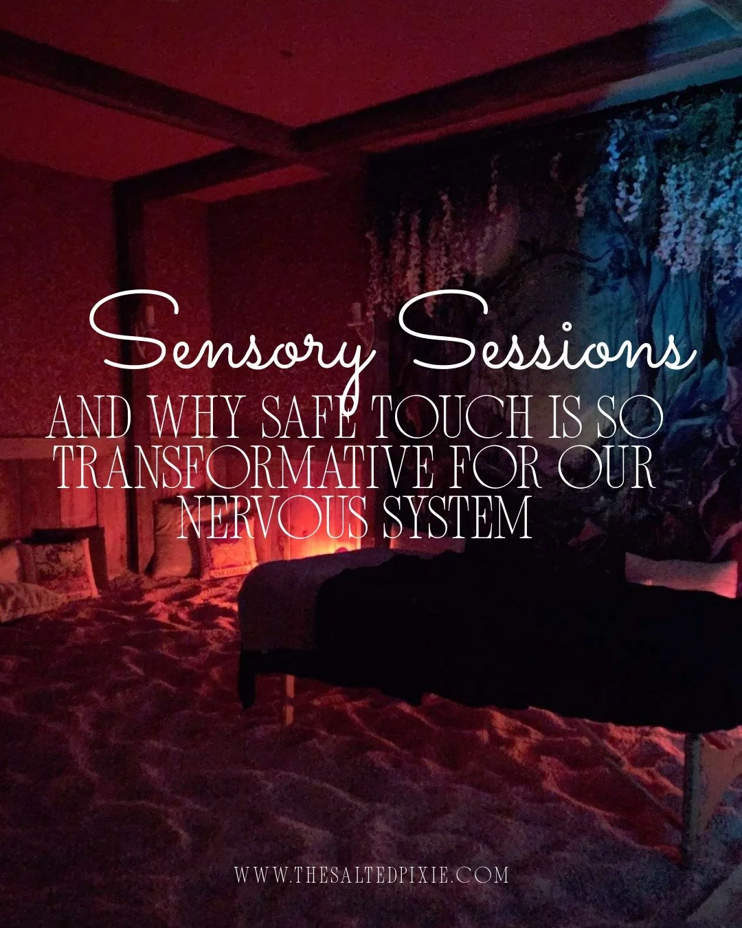 Sensory Sessions are 30 or 60 minutes of slow, intentional relaxation designed to help your body soften.

Each session includes:
&bull; a soothing head and scalp rub
&bull; gentle touch across the upper back and shoulders
&bull; a variety of calming 