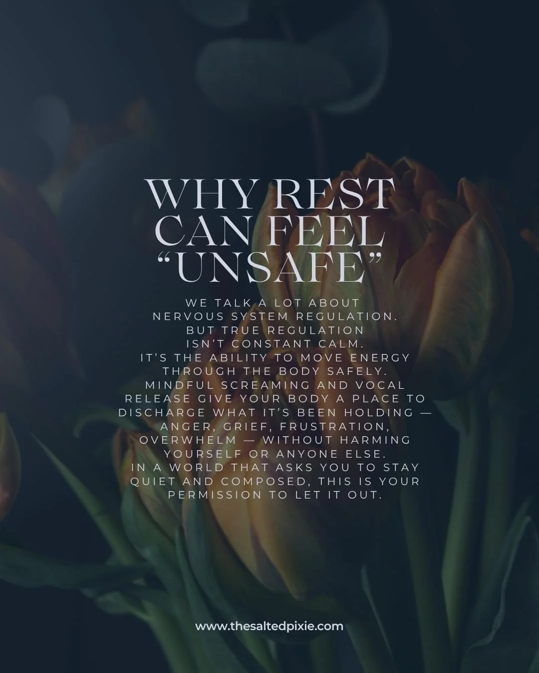 Sometimes rest can feel unsafe.

It can feel unsettling.
It can feel like you&rsquo;re doing it wrong.

And you&rsquo;re not.

If you&rsquo;ve been living your life in constant go, go, go&hellip;
your brain has learned that pace as safe.

Because you