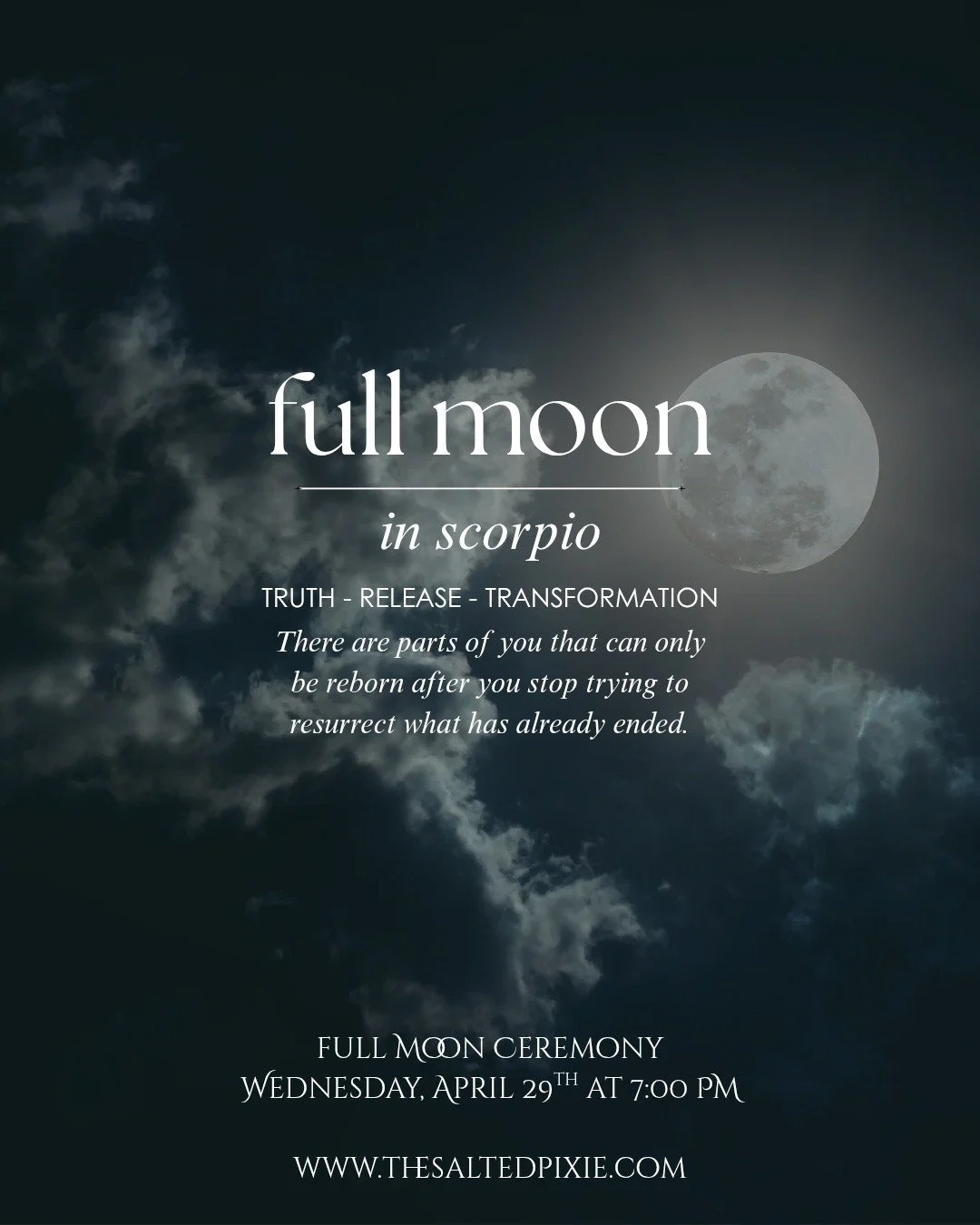 There are parts of you that you&rsquo;ve outgrown but haven&rsquo;t released yet.

The habits. The stories. The versions of yourself that once kept you safe but now keep you small.

Scorpio doesn&rsquo;t ask you to let it go gently. She asks you to b