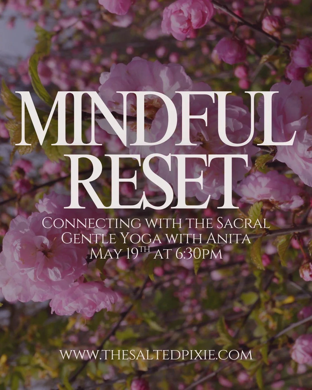 Join Anita for Mindful Reset: Connecting with the Sacral: a gentle yoga experience focused on soft movement, breath, emotional connection, creativity, and nervous system regulation.

In many spiritual traditions, the sacral chakra is connected to emo