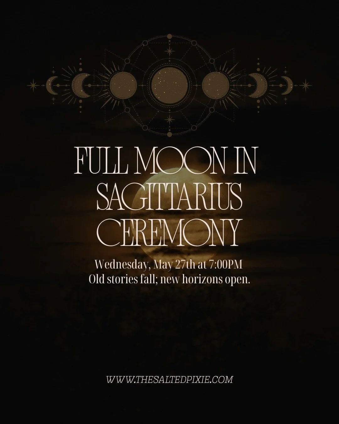 The Sagittarius Full Moon does not whisper. It calls you forward. 🔥🌕

This moon asks:
What would happen if you stopped shrinking your dreams to fit inside your fears?

Join us inside the cave for an immersive evening of ritual, reflection, meditati