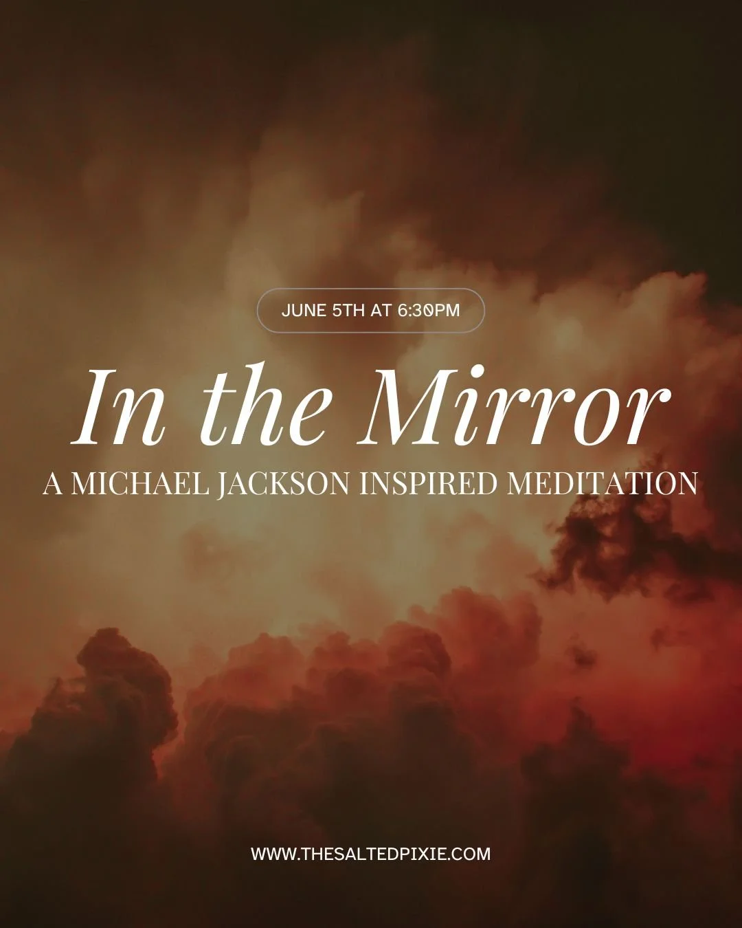 This Friday! ✨

Music has always had the ability to reach the parts of us that words alone sometimes cannot.

Join us for In the Mirror, a Michael Jackson&ndash;inspired meditation centered around reflection, identity, healing, and reconnecting with 