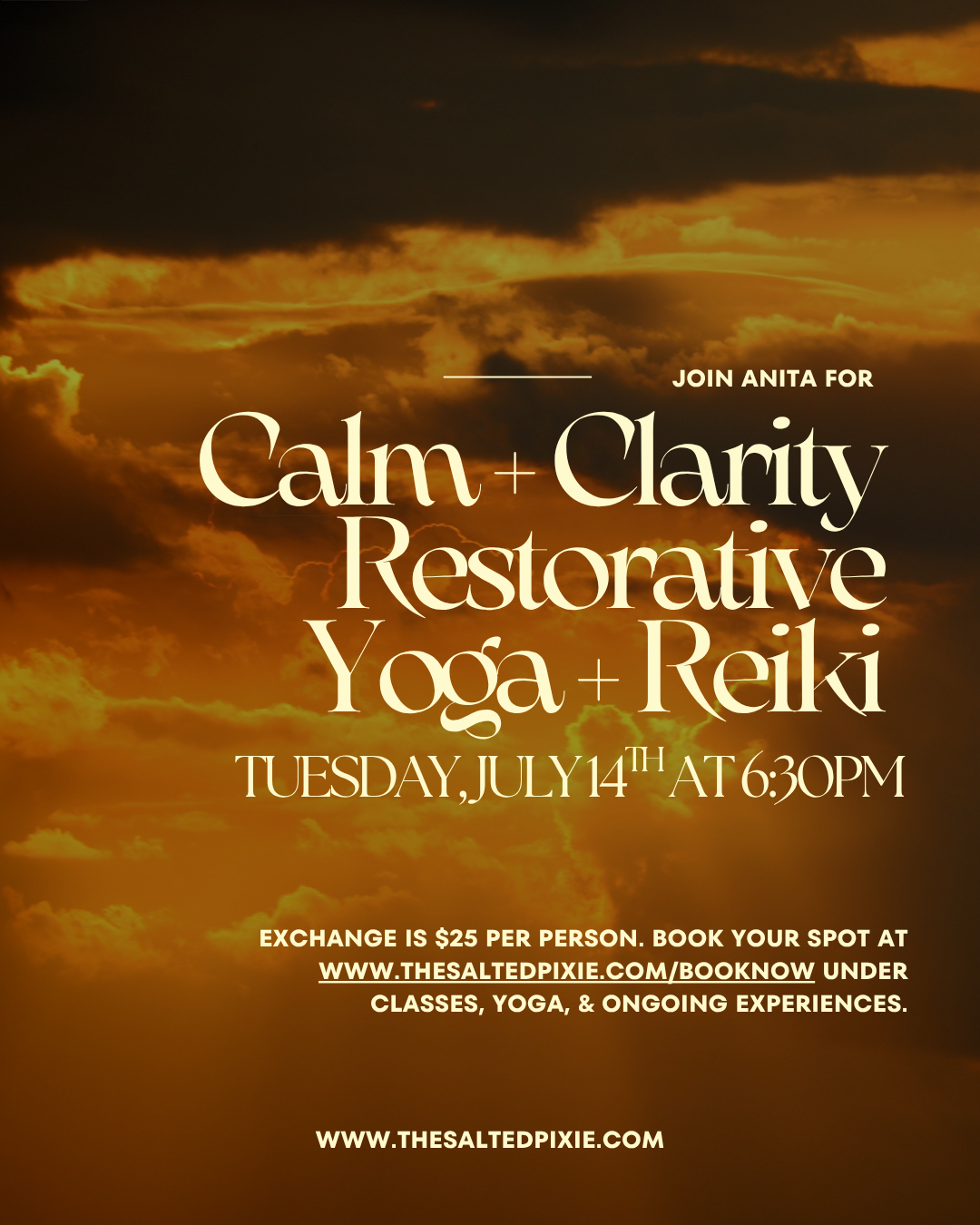 Calm + Clarity: Restorative Yoga + Reiki