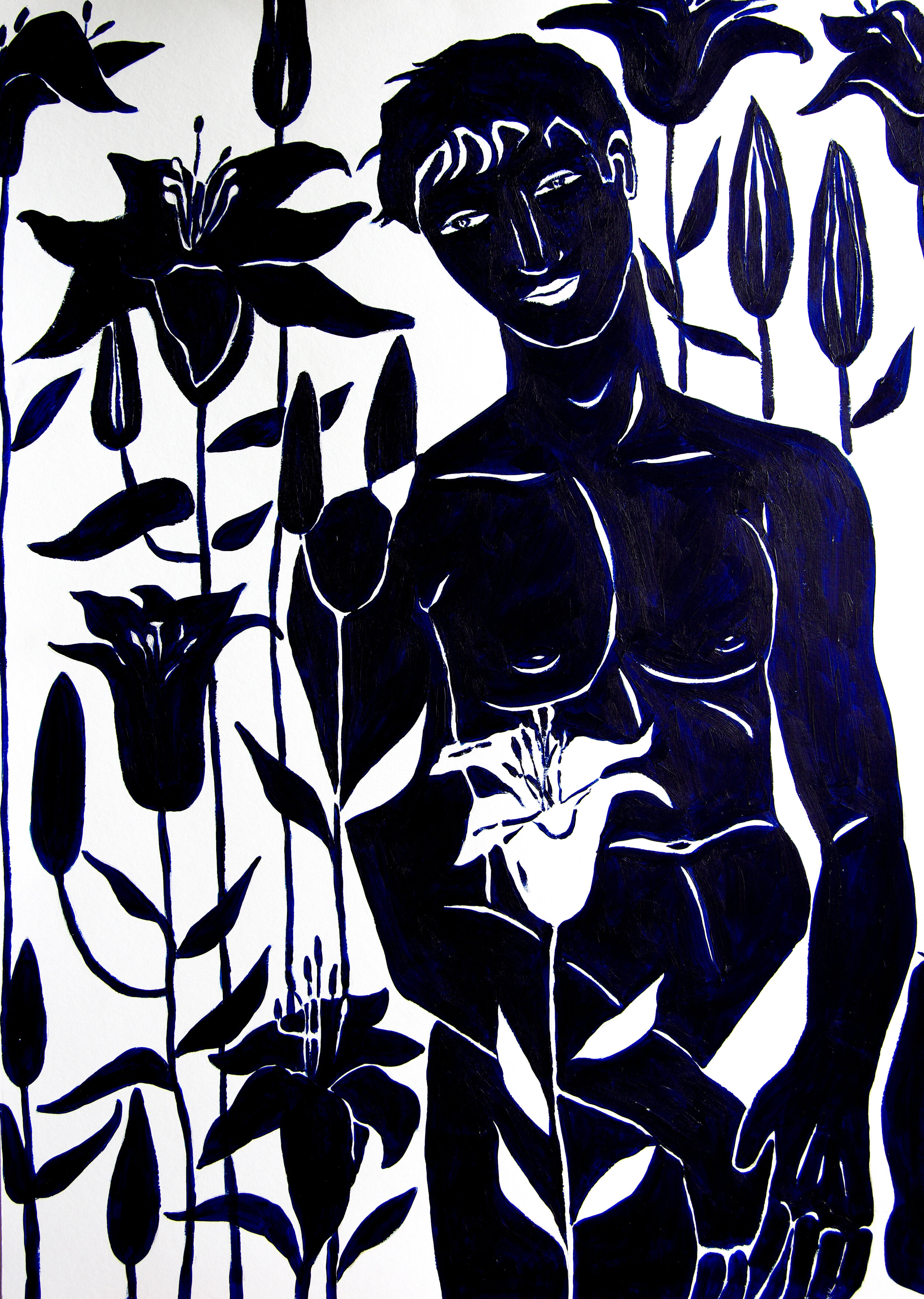 Man with Lilies