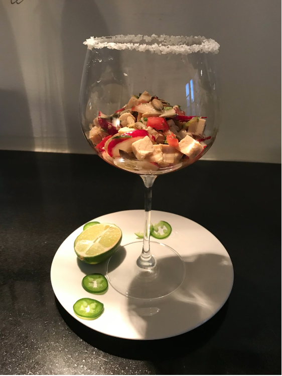 Tofu Ceviche with pepitas