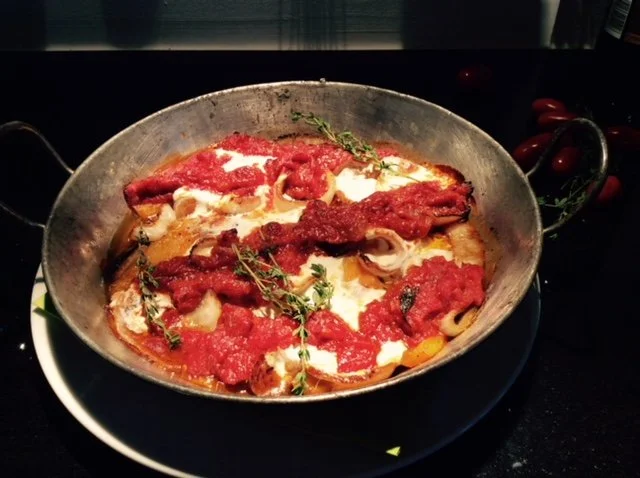 Gratin of Eggplant, Sweet Onion &amp; Pepper                                           