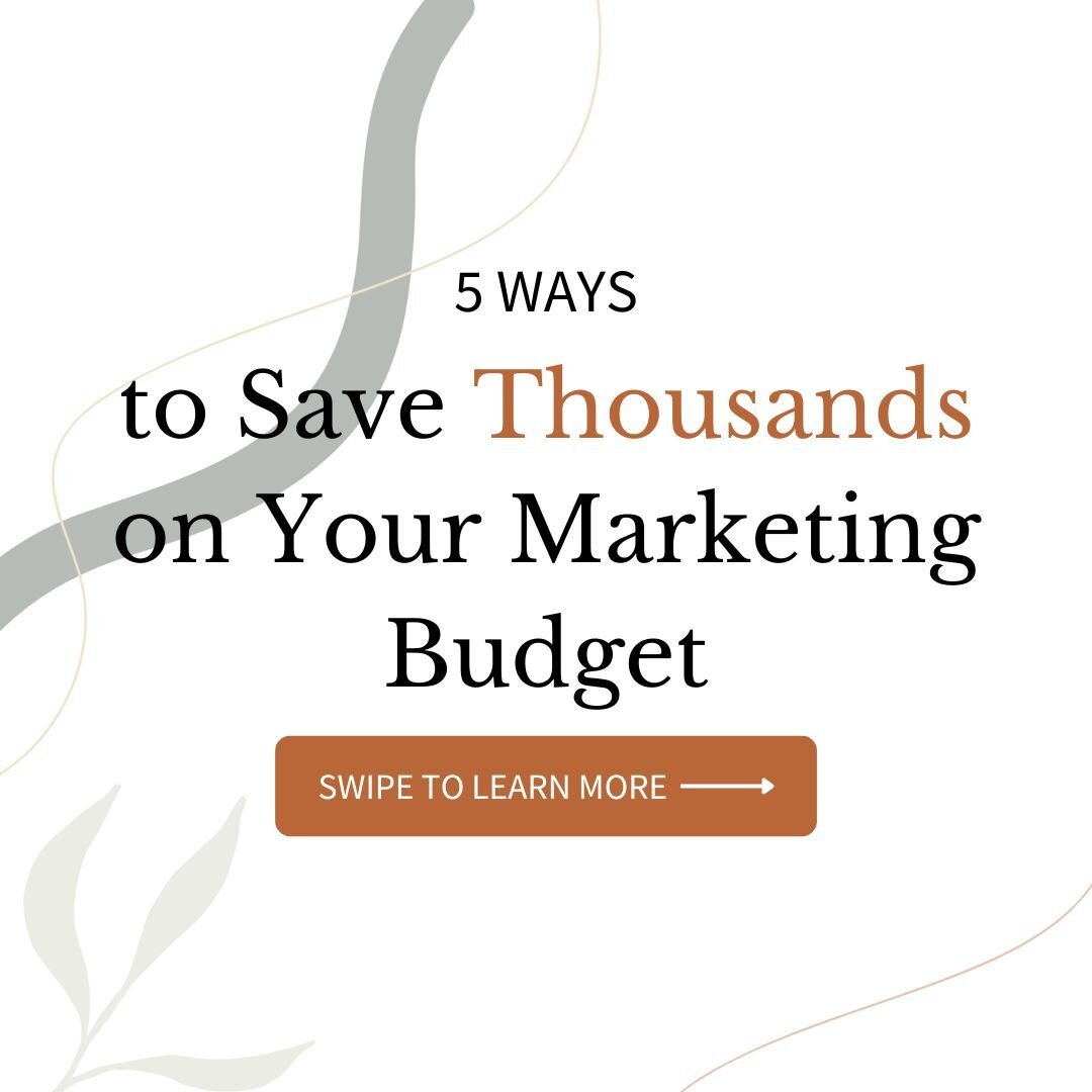 Marketing is an essential part of growing your small business. However, it can quickly set you back on the progress scale and put you in the hole financially if not done correctly!⁠
⁠
Here are five ways your small business can save THOUSANDS on its m