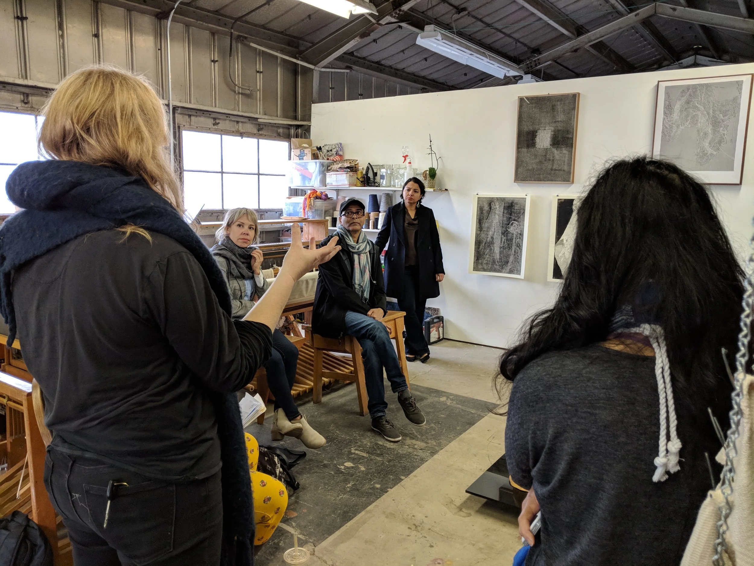 Graduate Critique in Ricky Dwyer’s studio, 2018