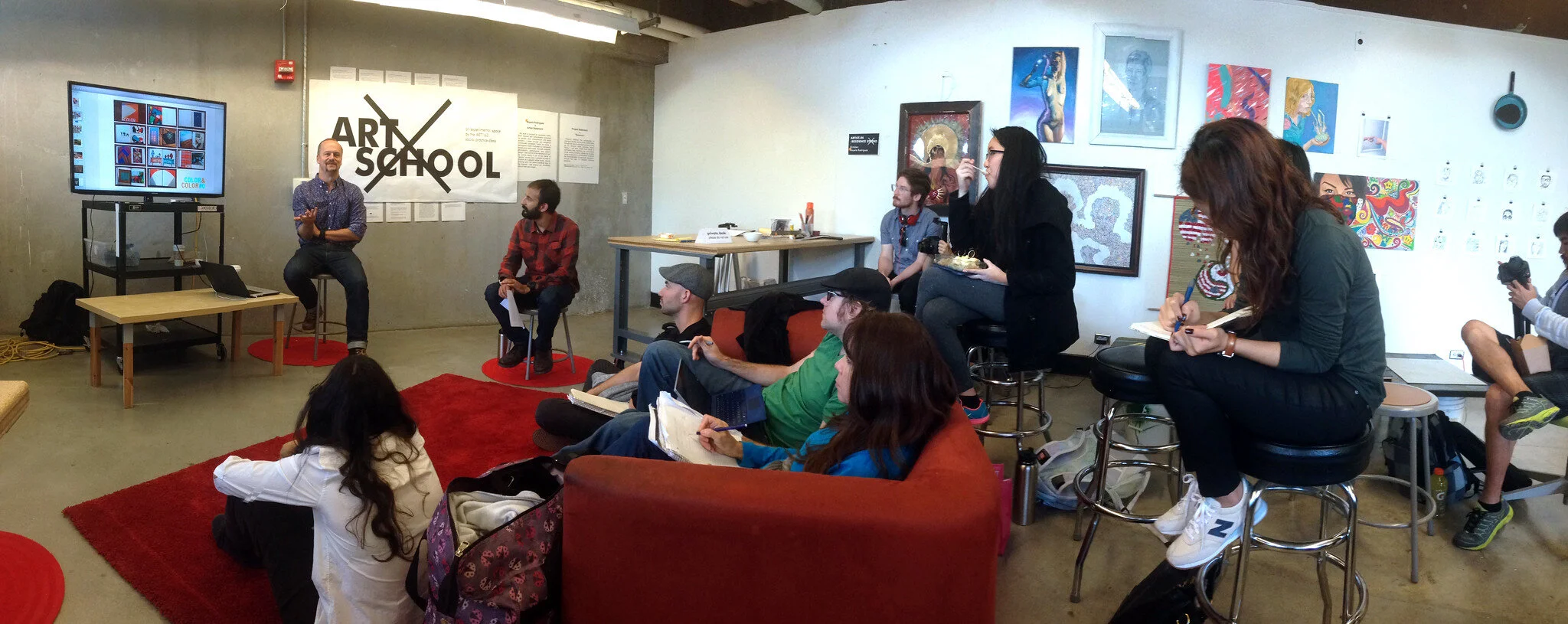 The Art 163 Social Practice class (Fall 2014) designed ART SCHOOL X, an experimental art school within the Department of Art Practice, and programmed a lecture series and workshops to address student needs.