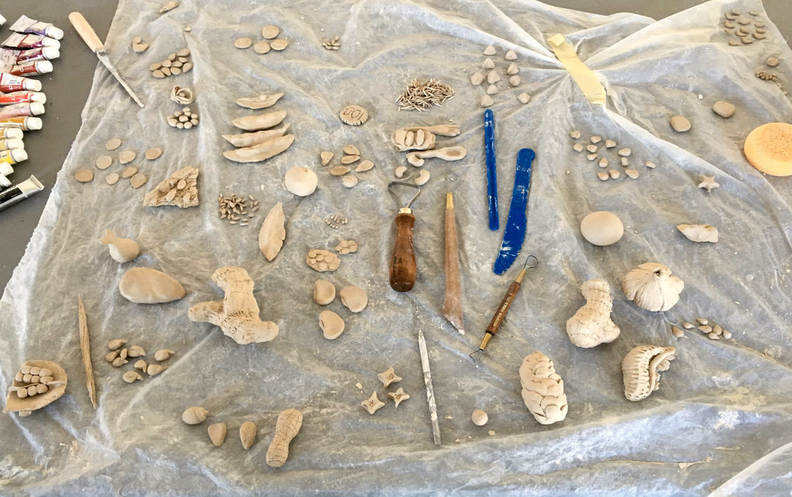 Connie Zheng, Seed almanac (documentation), 2019. Ceramic seeds made in collaboration with members of the public; dimensions variable.